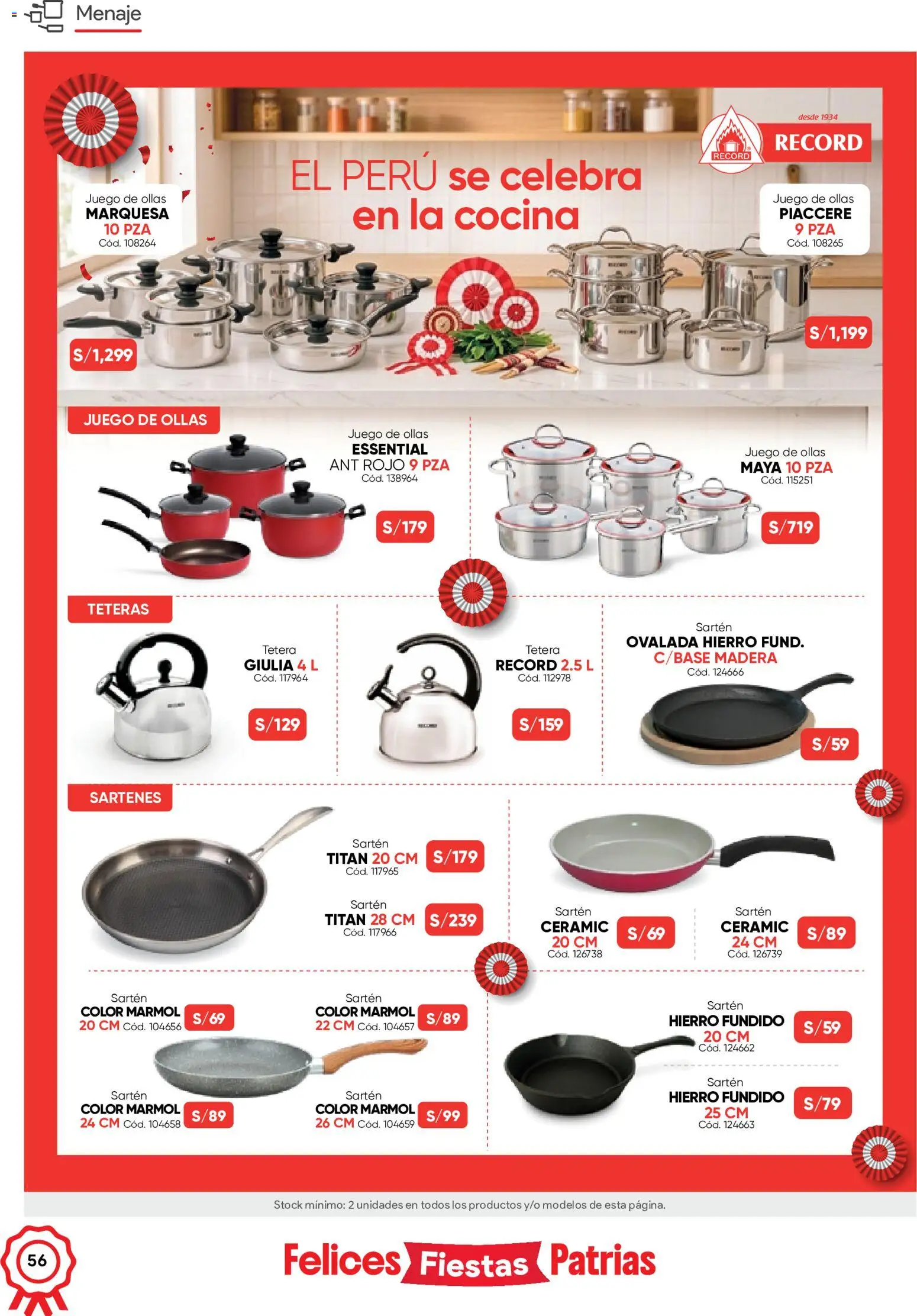 Catálogo Hiraoka válido desde 11/07/2026 | Página: 56 | Productos: Juego, Cocina