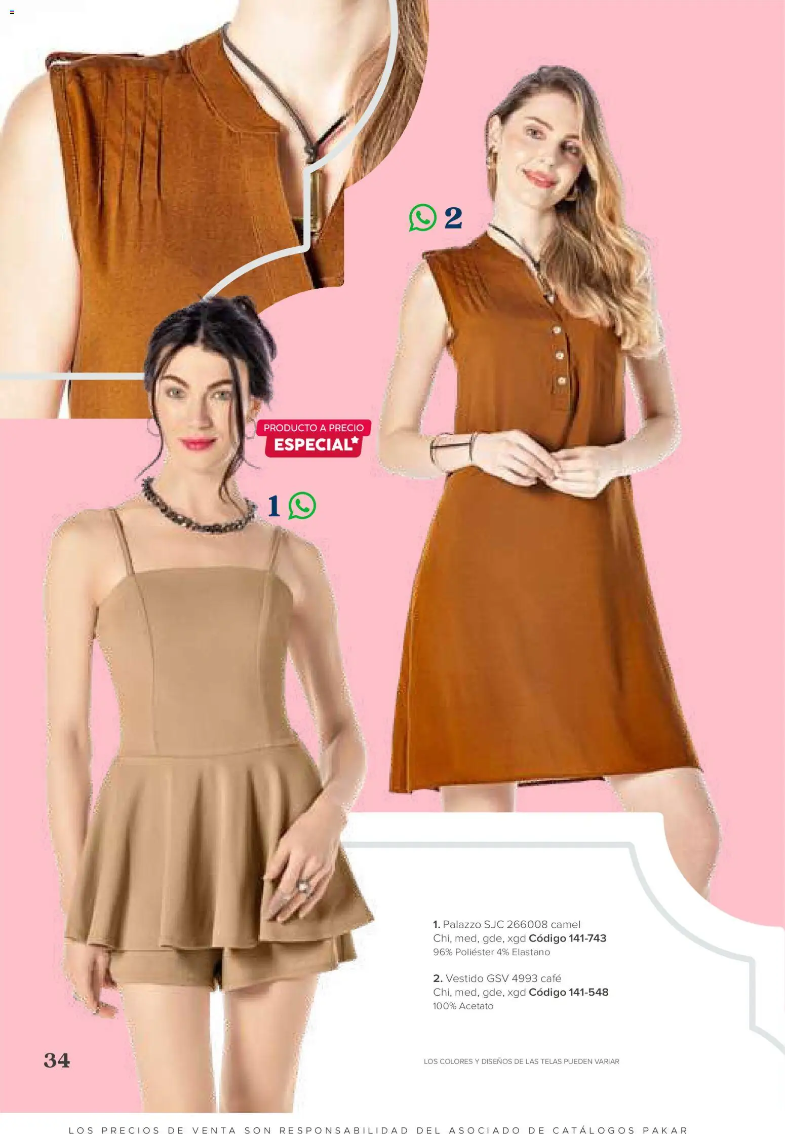 Nuevas ofertas de SC Pakar válidas en toda la República Mexicana desde el 31/07/2026. ¡Encuentra las mejores ofertas en SC Pakar catálogo Ropa! | Página: 34 | Productos: Café, Vestido, Palazzo