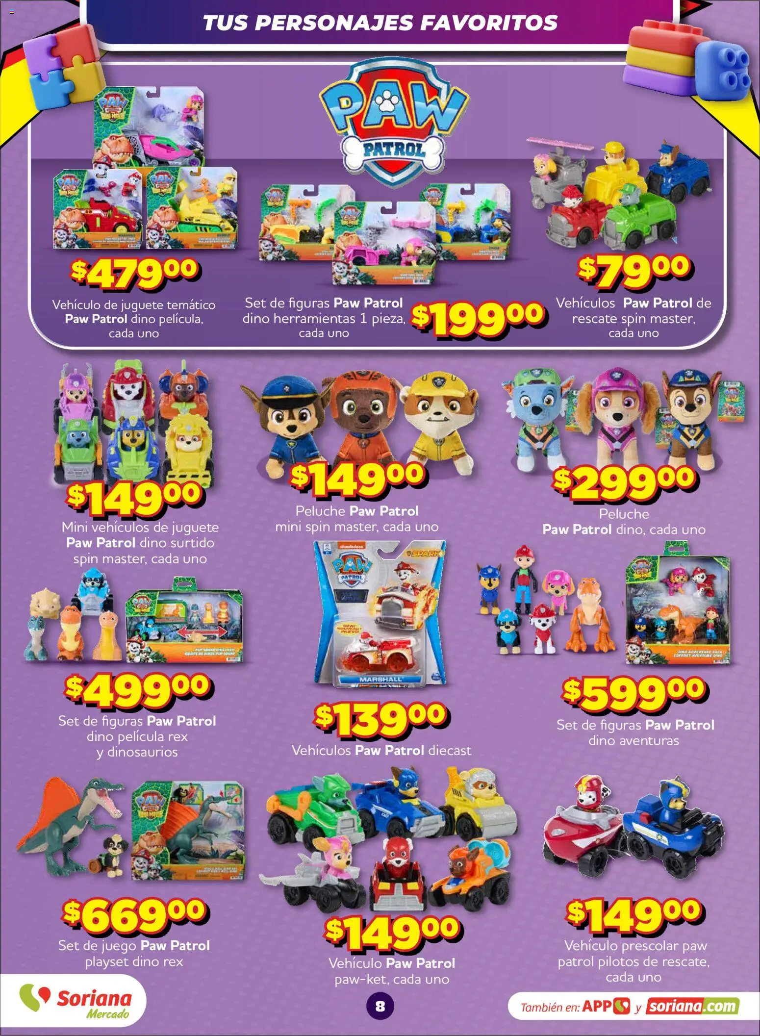 Nuevas ofertas de Soriana válidas en toda la República Mexicana desde el 28/09/2026. ¡Encuentra las mejores ofertas en Soriana Mercado - Mercado del Juguete! | Página: 8 | Productos: Herramientas, Juego
