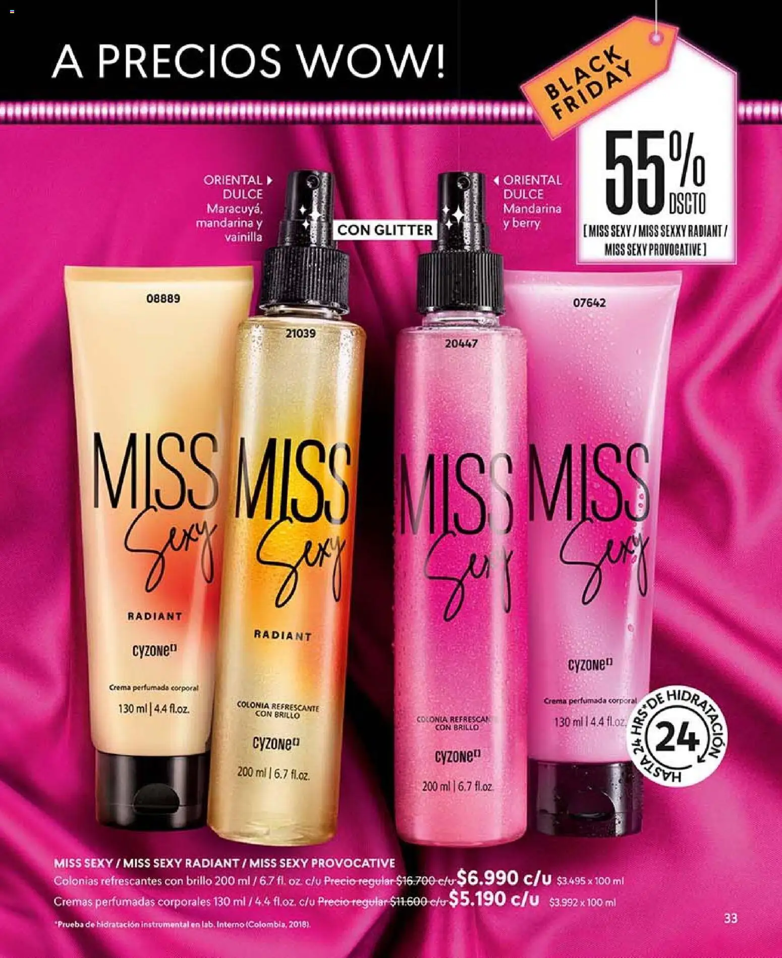 Catálogo CyZone Campaña 16 │ válido desde el 28.09.2026 | Página: 33 | Productos: Brillo, Glitter, Vainilla, Crema