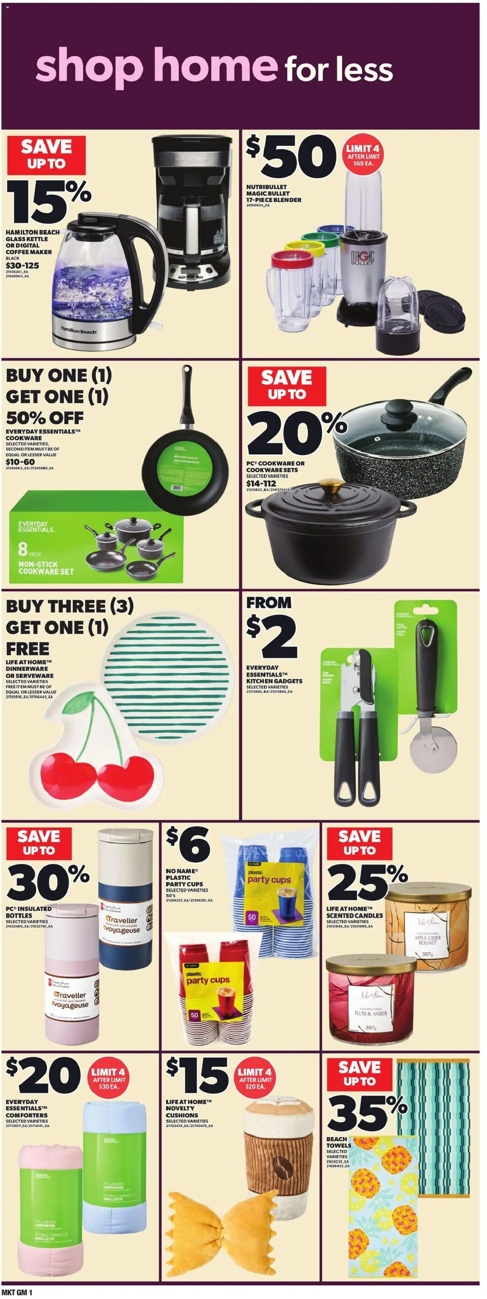 Zehrs flyer valid from Jul 23, 2026 | Page: 12 | Products: Blender, Towels, Cider, Pizza