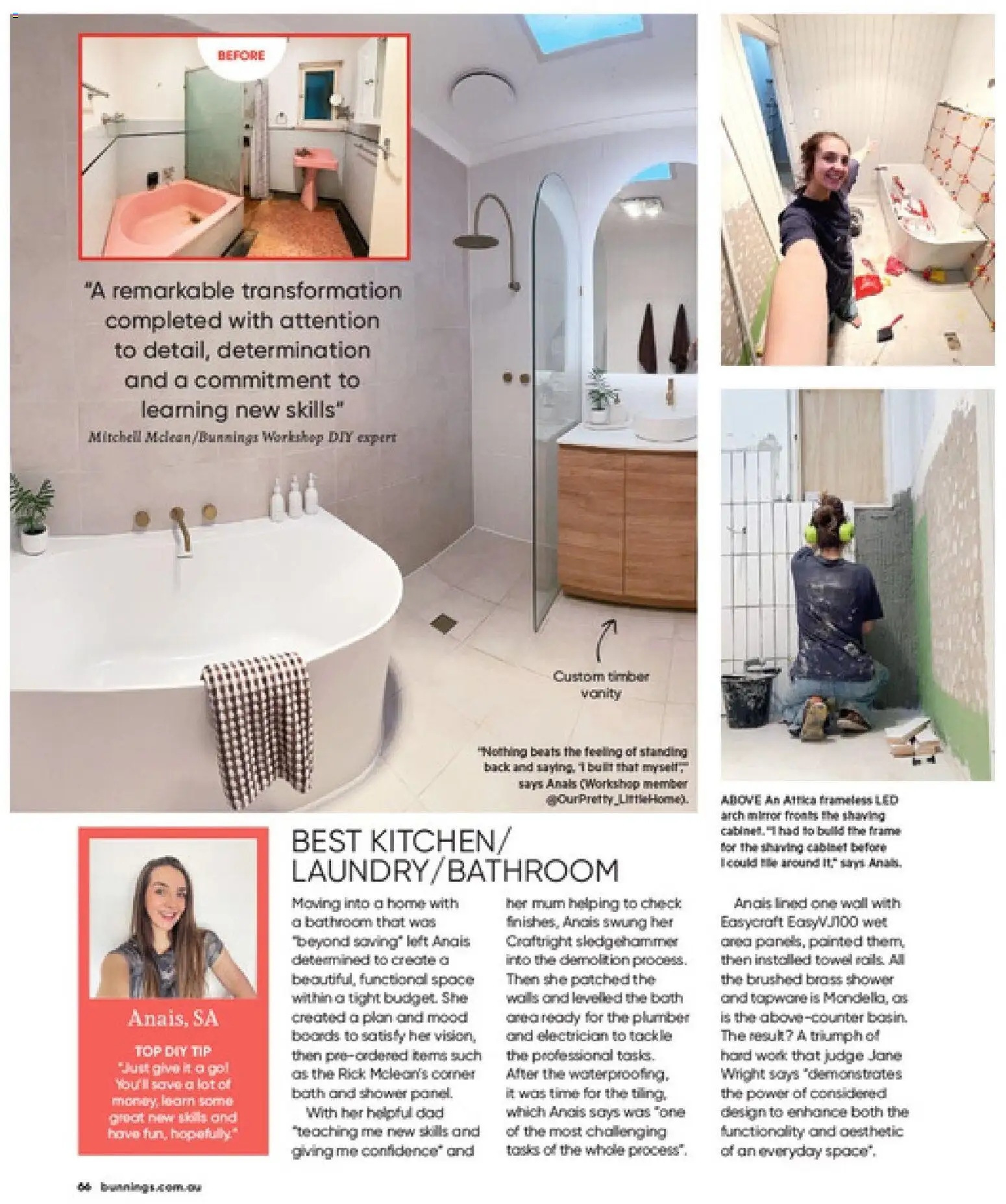 Bunnings Warehouse catalogue - valid from 01/09/2026 | Page: 66 | Products: Cabinet, Bath, Mirror, Bathroom