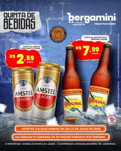 Supermercado Bergamini ofertas Quinta de Bebidas - Pré-Visualização do folheto da loja Supermercado Bergamini, válido de 23/07/2026 | Página: 6 | Produtos: Cerveja, Tinta