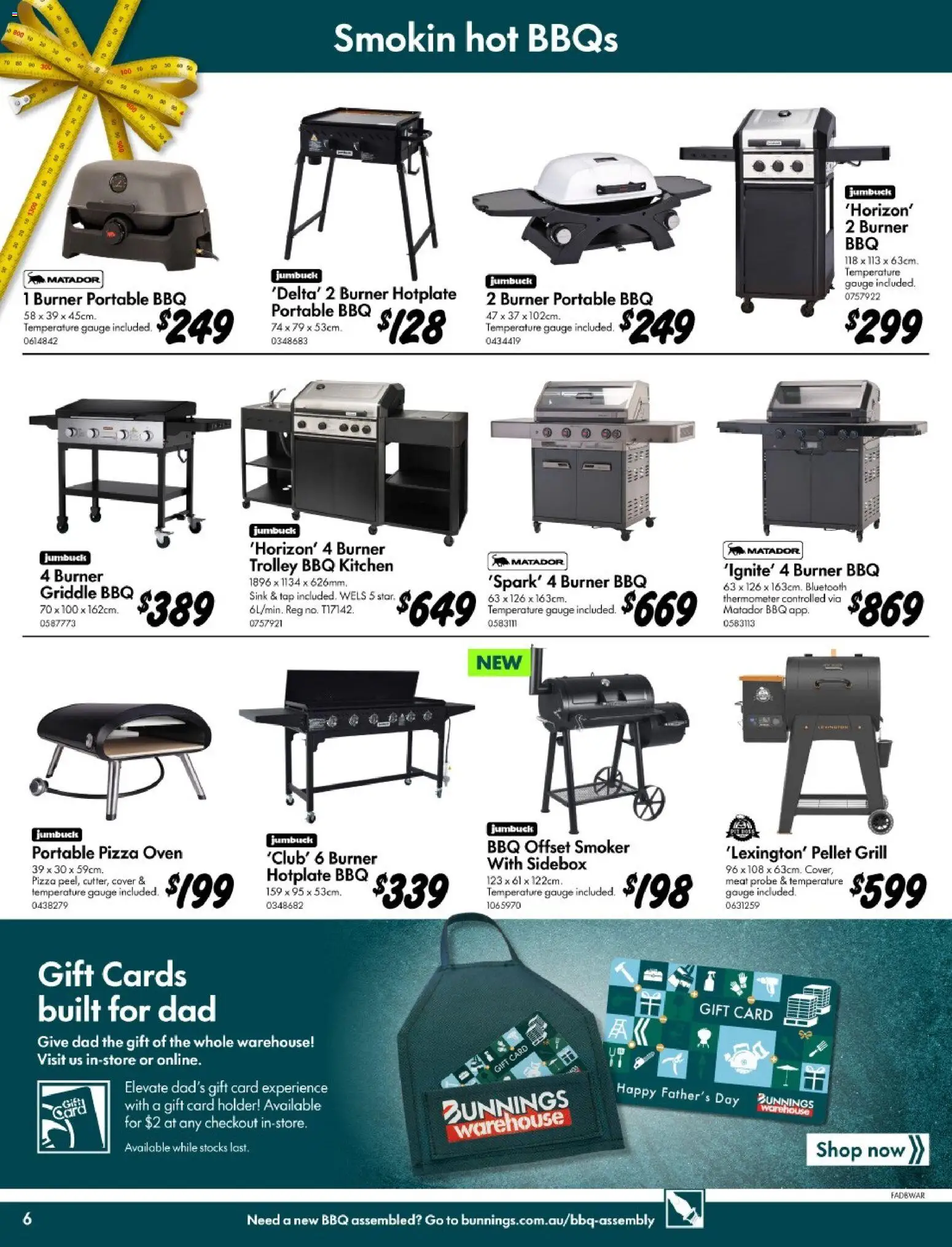 Bunnings Warehouse catalogue - valid from 12/08/2026 | Page: 6 | Products: Sink, Pizza, Trolley, Grill