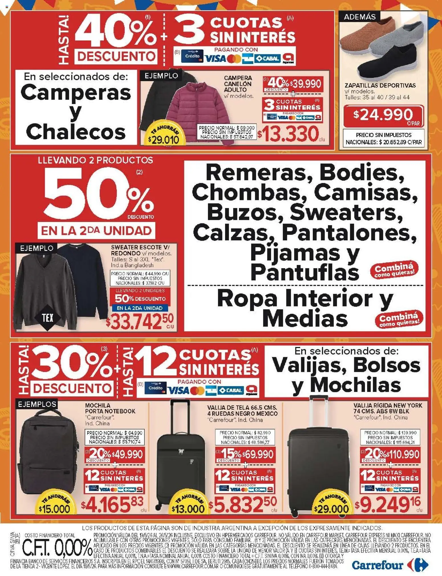 Carrefour - AHORRO FINDE MES │ válido desde el 19.05.2026 | Página: 21 | Productos: Sobre, Ropa interior, Notebook, Zapatillas deportivas