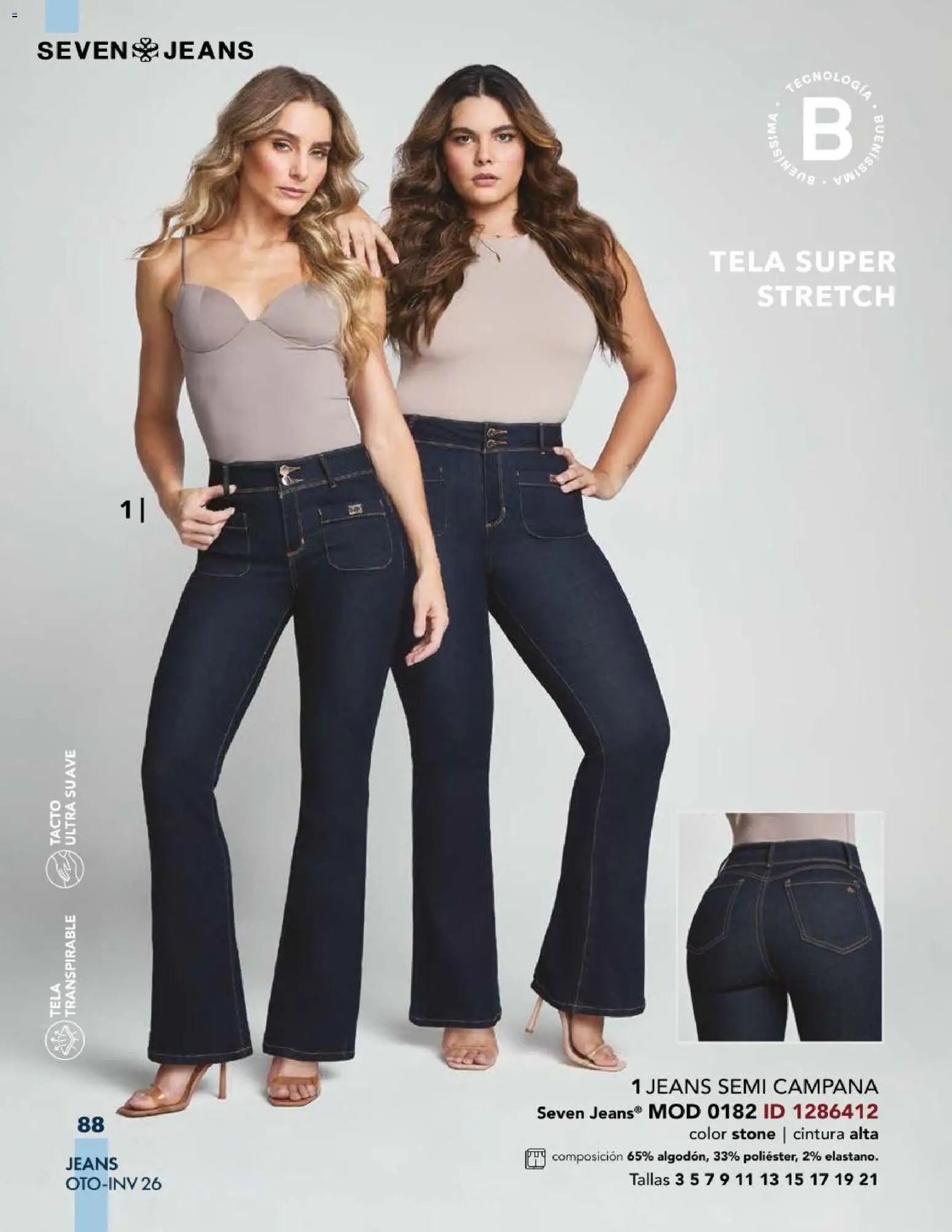 Nuevas ofertas de Price Shoes válidas en toda la República Mexicana desde el 03/08/2026. ¡Encuentra las mejores ofertas en Price Shoes catálogo Jeans! | Página: 88 | Productos: Campana