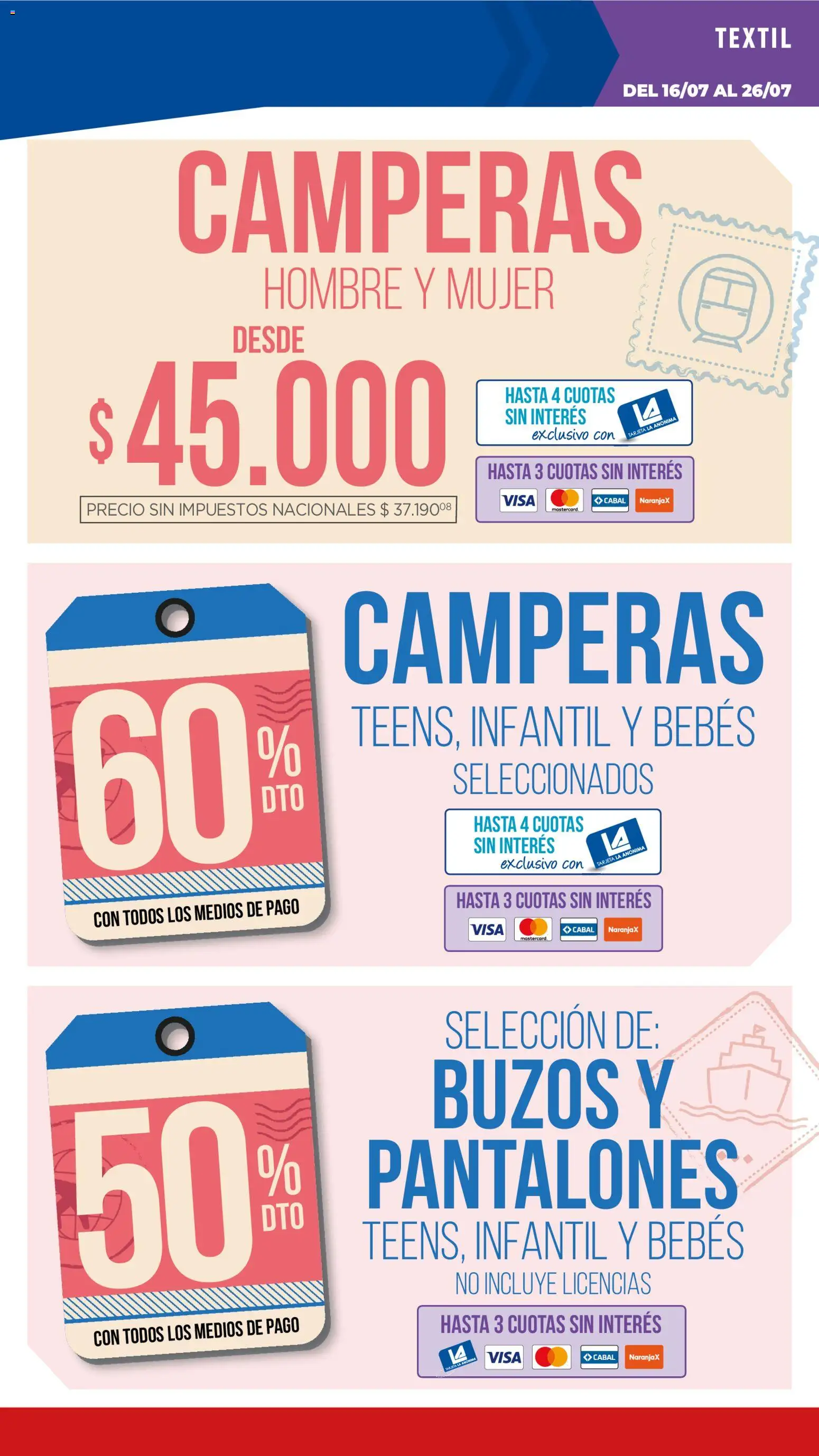 La Anonima catálogo │ válido desde el 16/07/2026 | Página: 32 | Productos: Pantalones