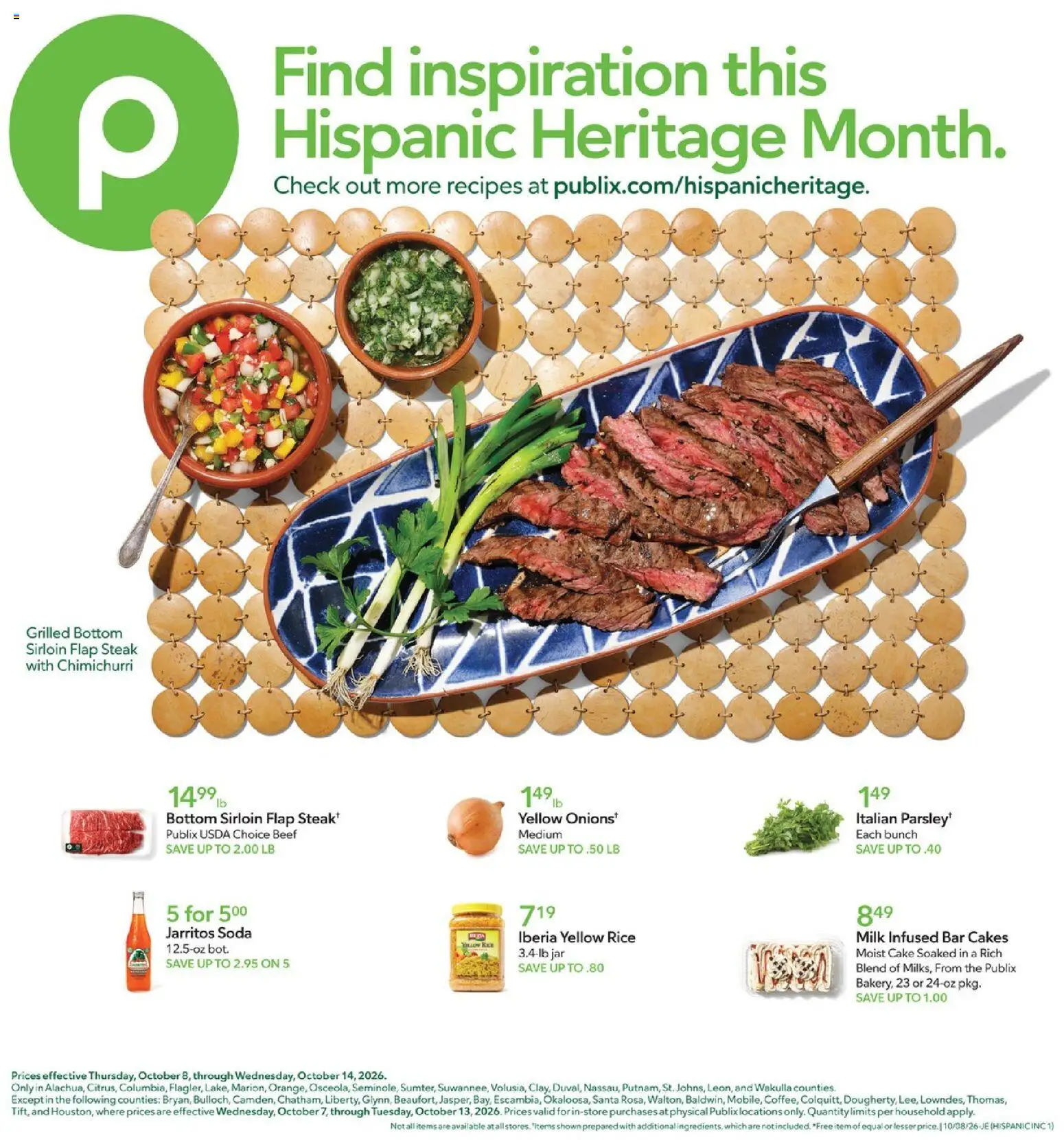 Publix Ad - valid from 10/08/2026 | Page: 1