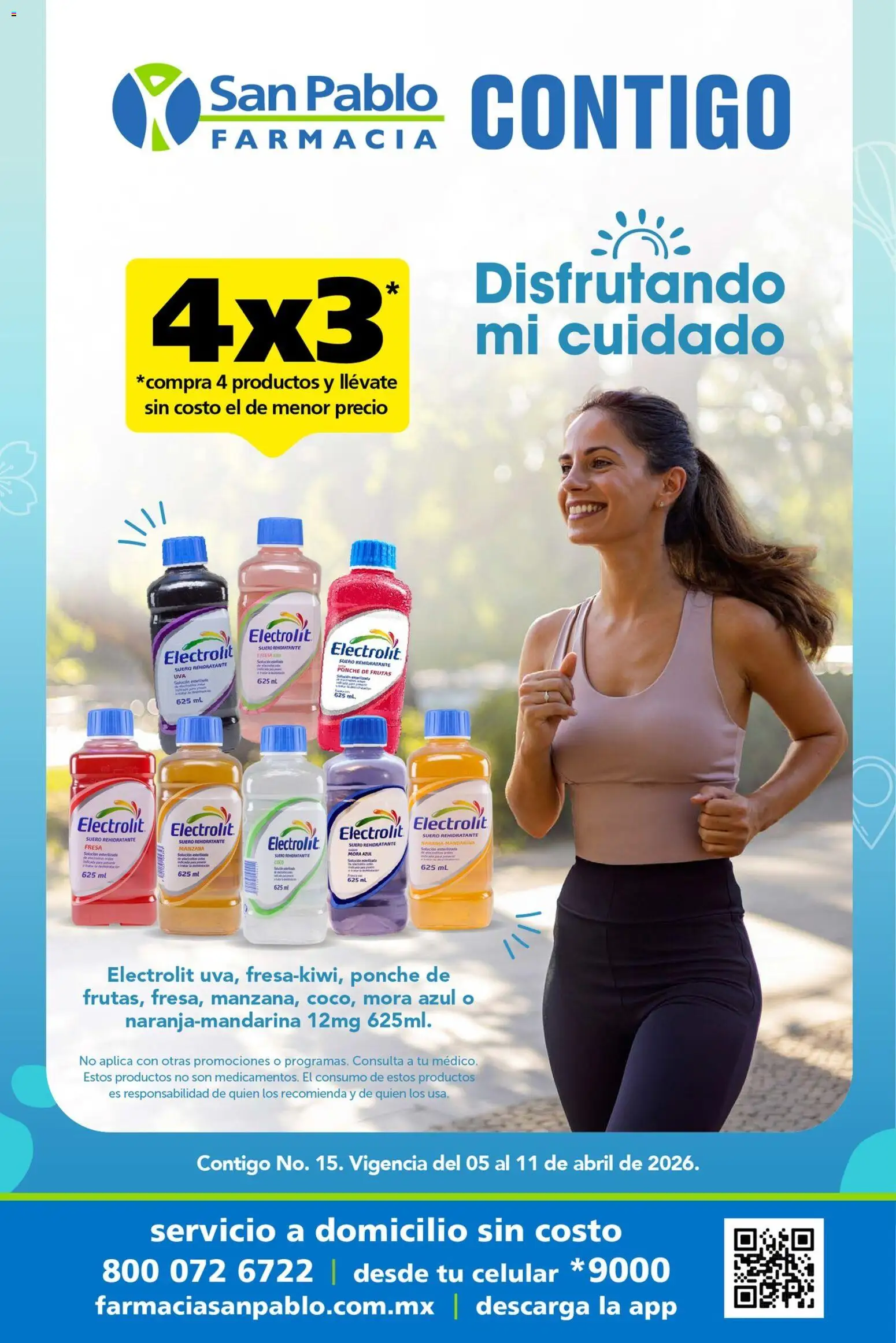 Nuevas ofertas de Farmacia San Pablo válidas en toda la República Mexicana desde el 05.04.2026. ¡Encuentra las mejores ofertas en Farmacia San Pablo catálogo! | Página: 1 | Productos: Fresa, Manzana