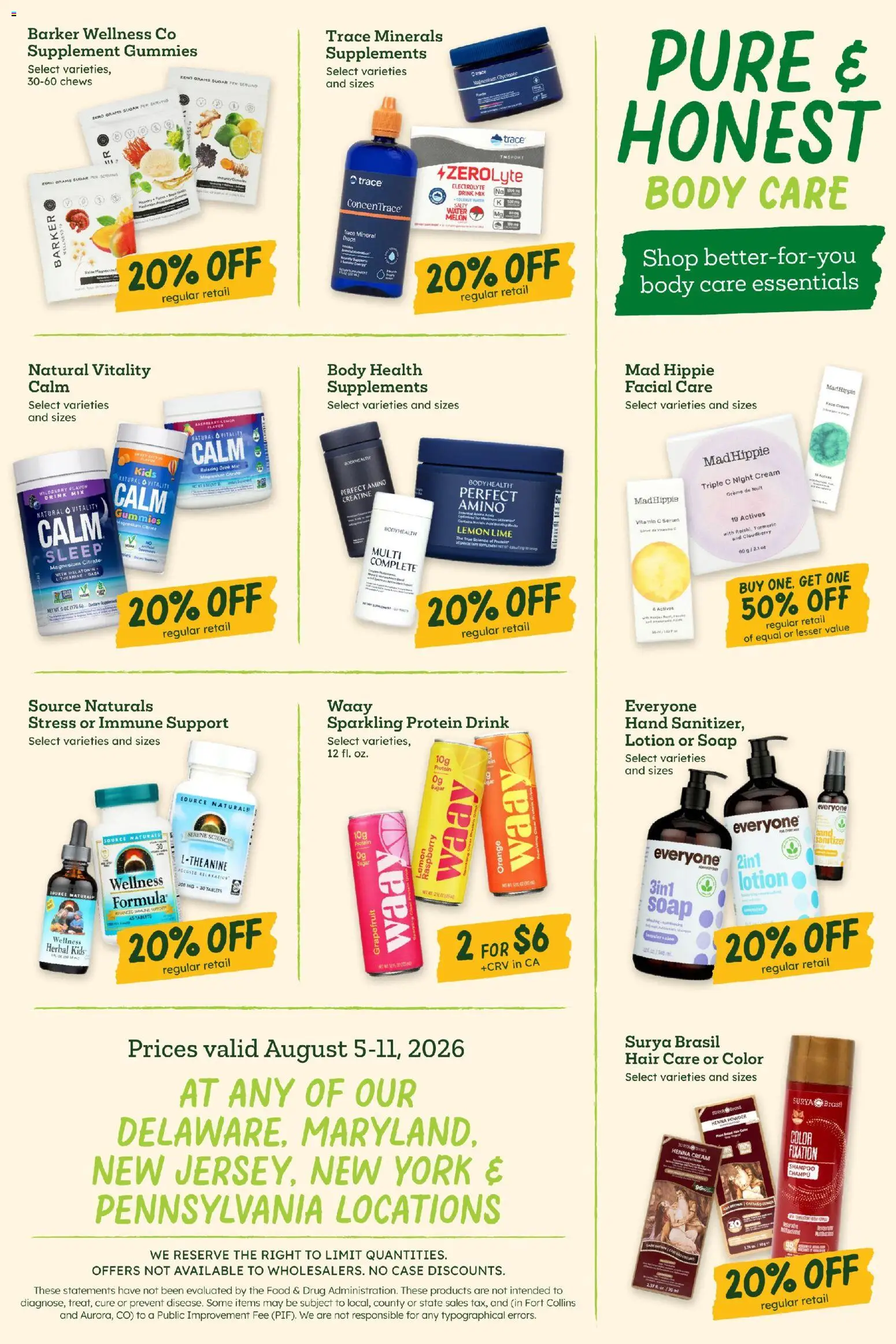 Sprouts Weekly Ad - valid from 08/05/2026 | Page: 10 | Products: Melatonin, Cream, Lime, Raspberry