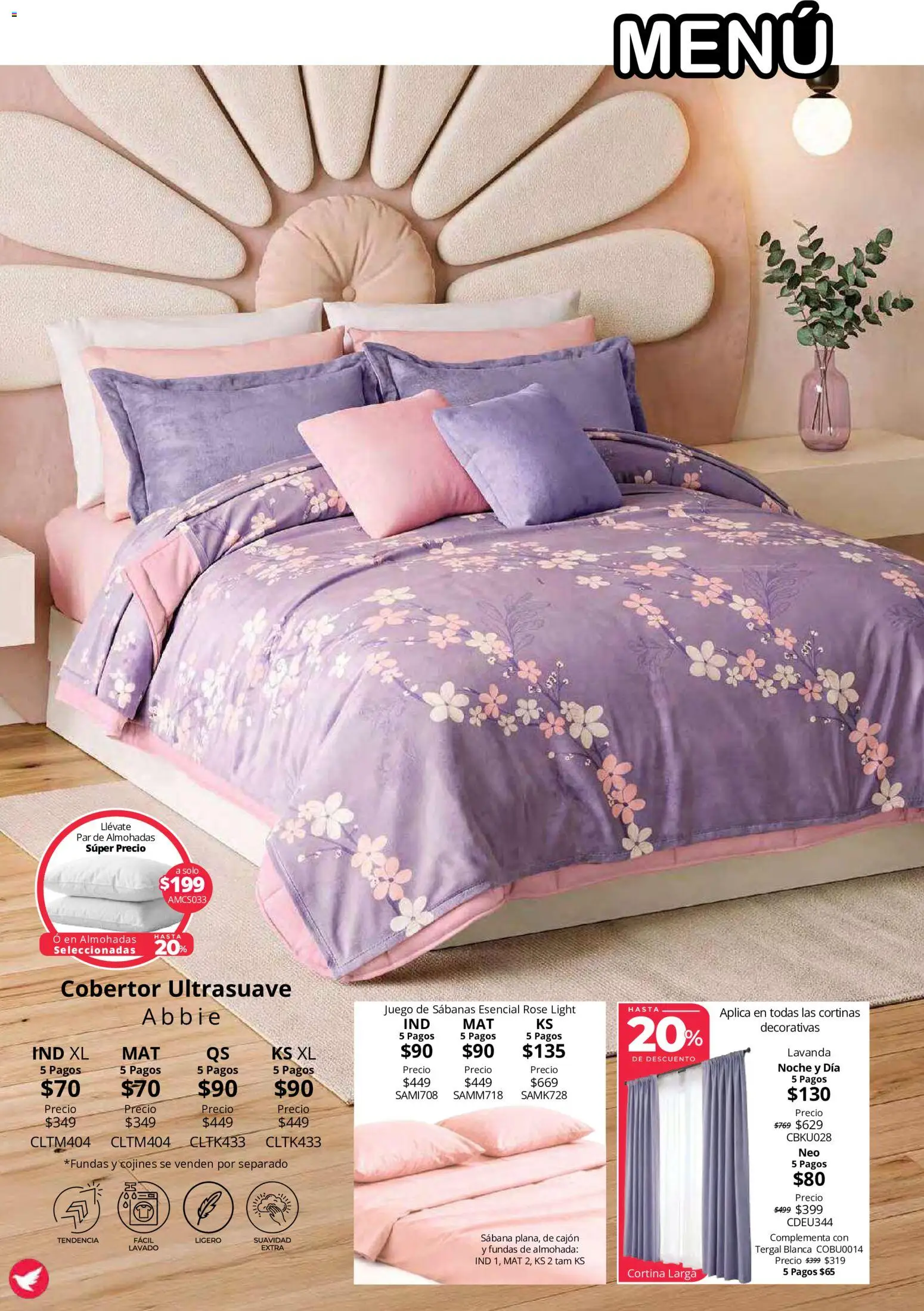 Nuevas ofertas de Colchas Concord válidas en toda la República Mexicana desde el 15/10/2026. ¡Encuentra las mejores ofertas en Colchas Concord catálogo Colección Cobertor Calor de Hogar! | Página: 88