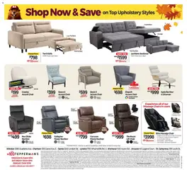 Preview of Tepperman's weekly flyer / circulaire from shop Tepperman's valid from Aug 28, 2026 | Page: 12 | Products: Bed, Sofa, Chair, Door