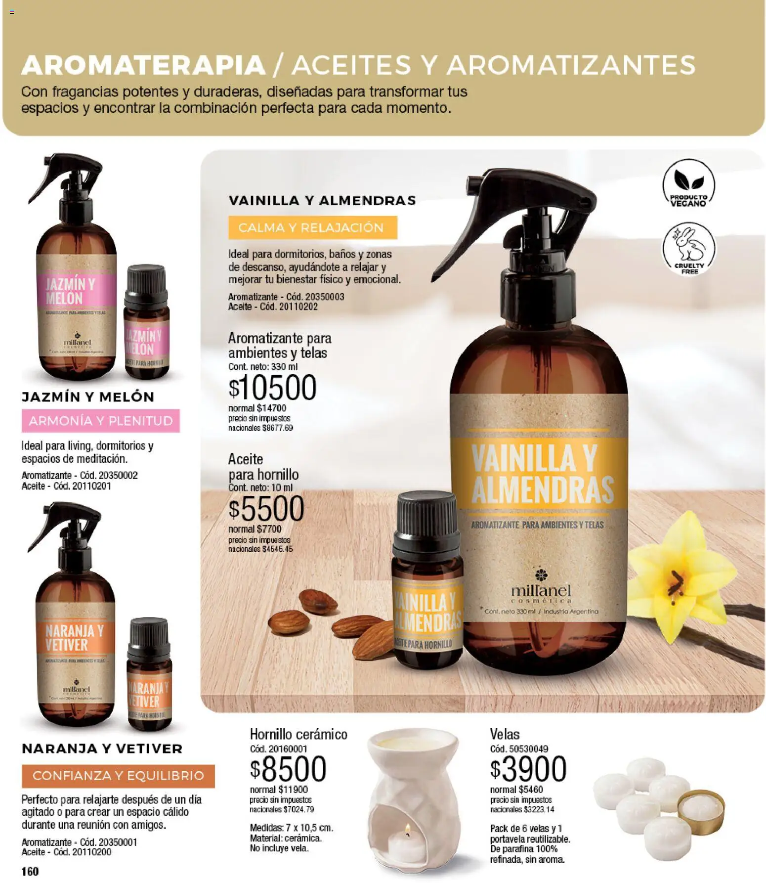 Millanel - Catálogo │ válido desde el 17/08/2026 | Página: 160 | Productos: Cerámico, Velas, Almendras, Melón
