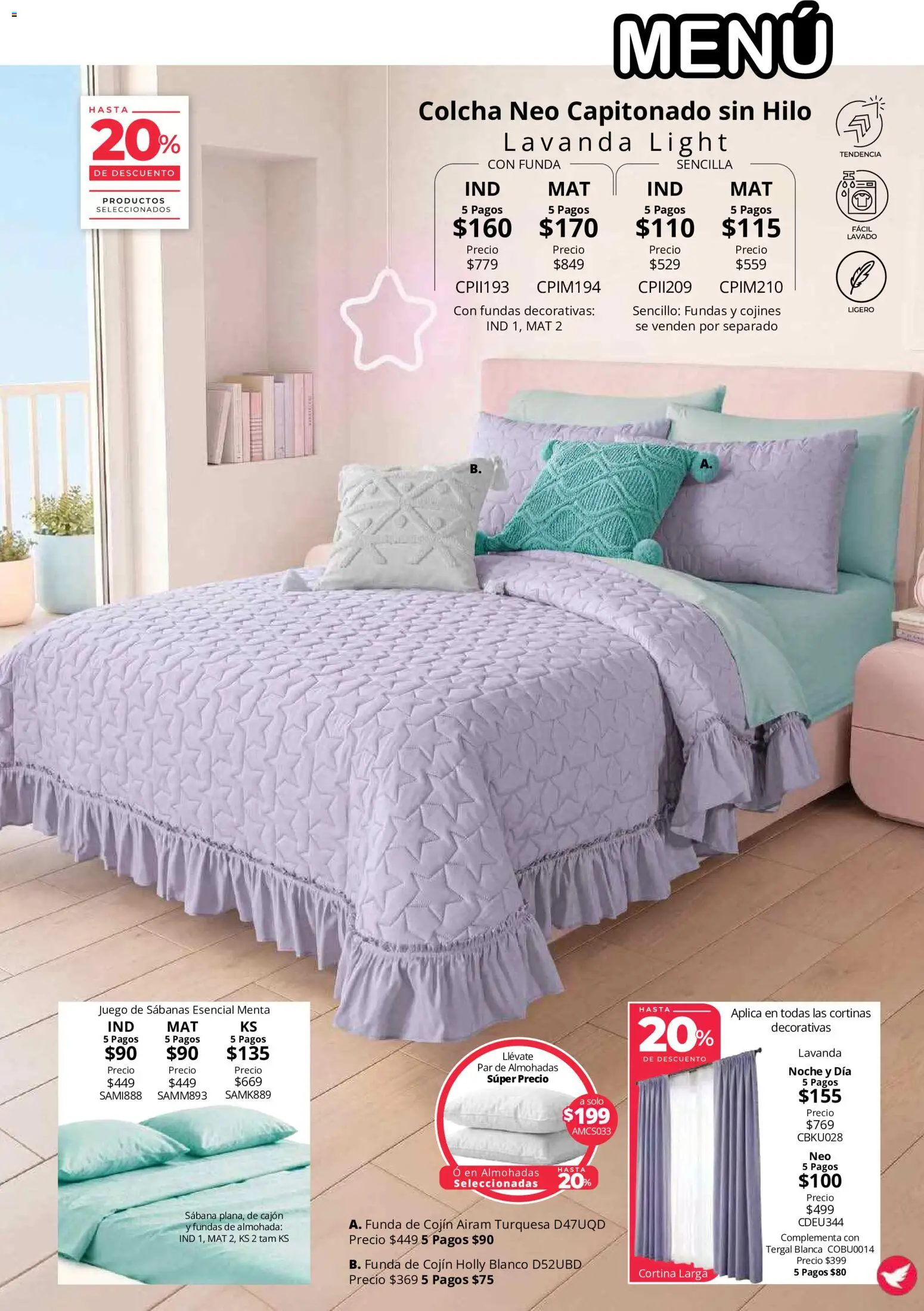 Nuevas ofertas de Colchas Concord válidas en toda la República Mexicana desde el 01/08/2026. ¡Encuentra las mejores ofertas en Colchas Concord catálogo! | Página: 111 | Productos: Juego, Funda, Vino, Sabanas