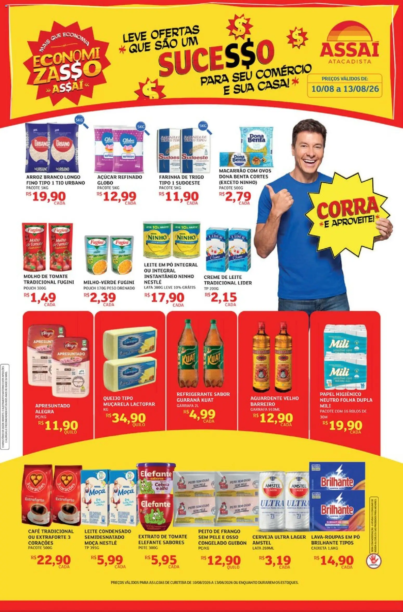 Assaí Atacadista Folheto - válido de 10/08/2026 | Página: 1 | Produtos: Alho, Pó, Farinha, Leite