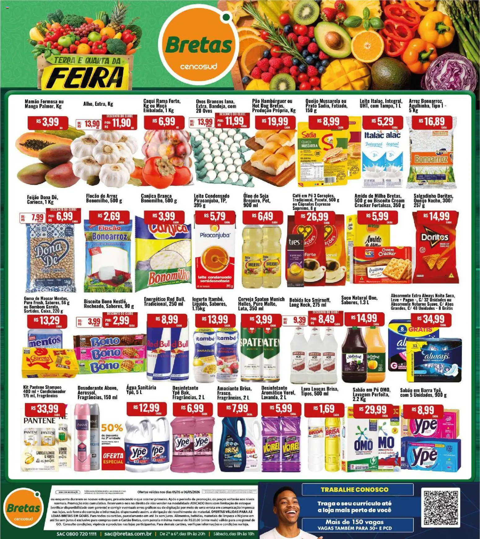 Bretas Folheto - válido de 05.05.2026 | Página: 1 | Produtos: Desodorante, Óleo, Bebida, Desinfetante