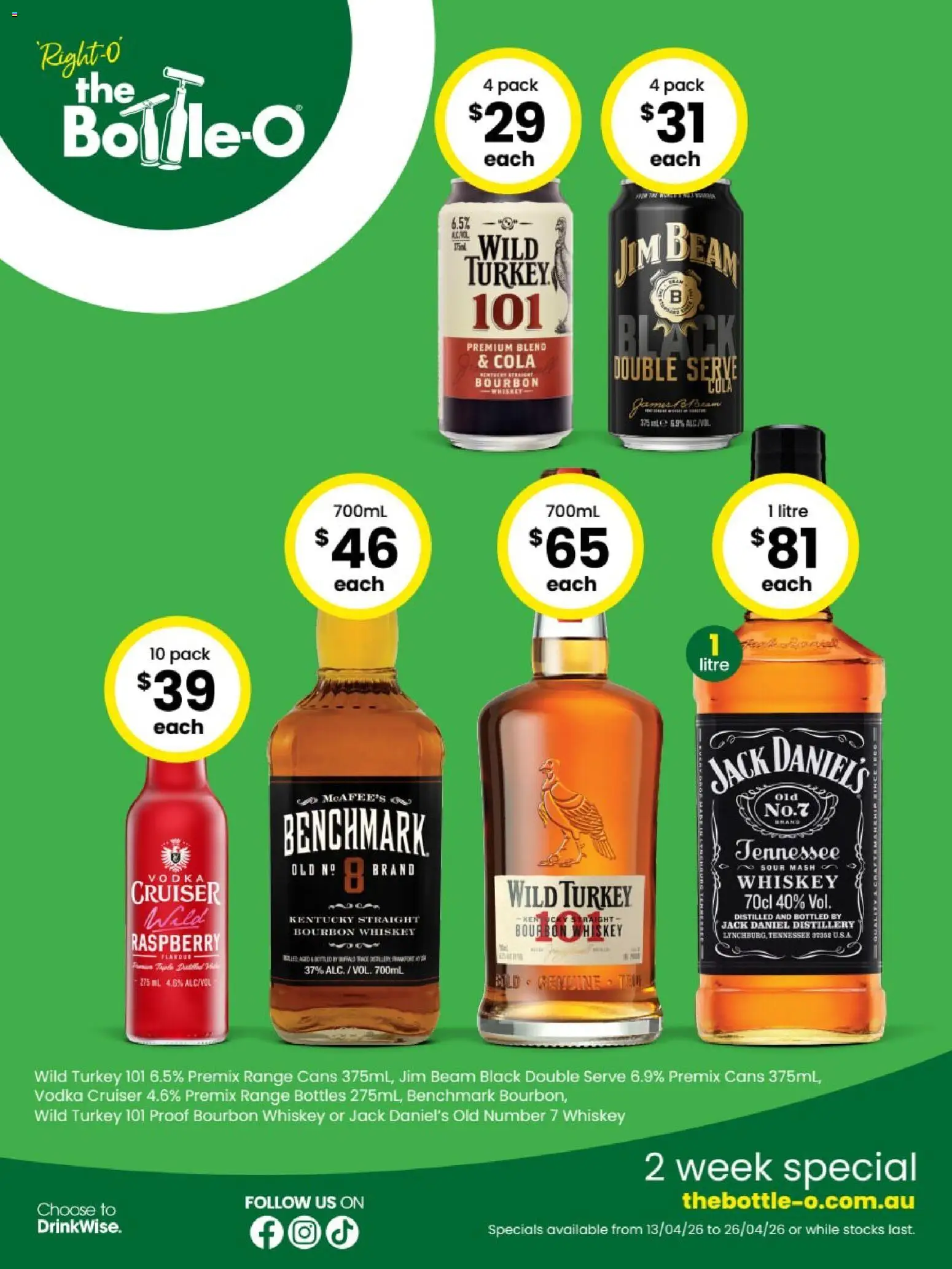 The Bottle-O catalogue - valid from 13.04.2026 | Page: 3 | Products: Bourbon, Whiskey, Turkey, Raspberry