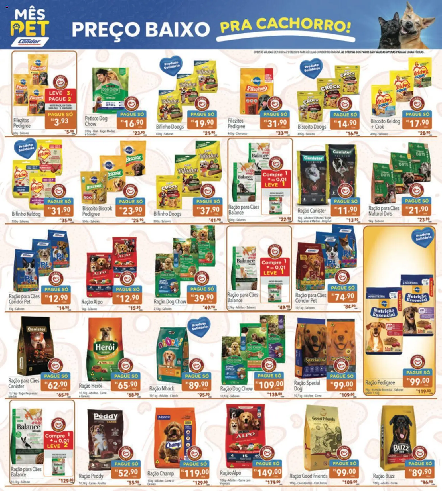 Supermercados Condor Folheto - válido de 10/08/2026 | Página: 30 | Produtos: Biscoito, Carne, Ração para cães, Ração