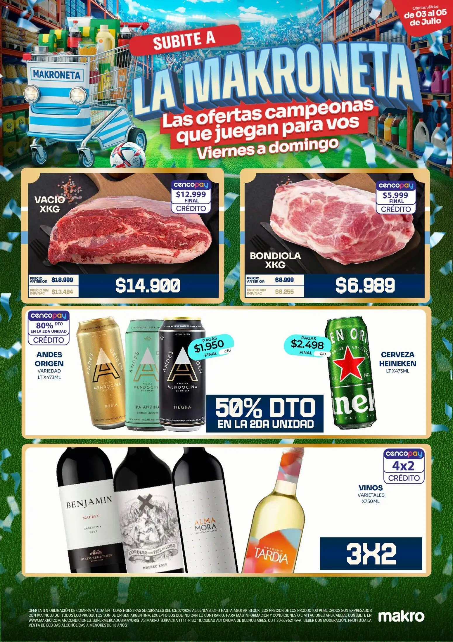 Makro ofertas │ válido desde el 03/07/2026 | Página: 1 | Productos: Cerveza