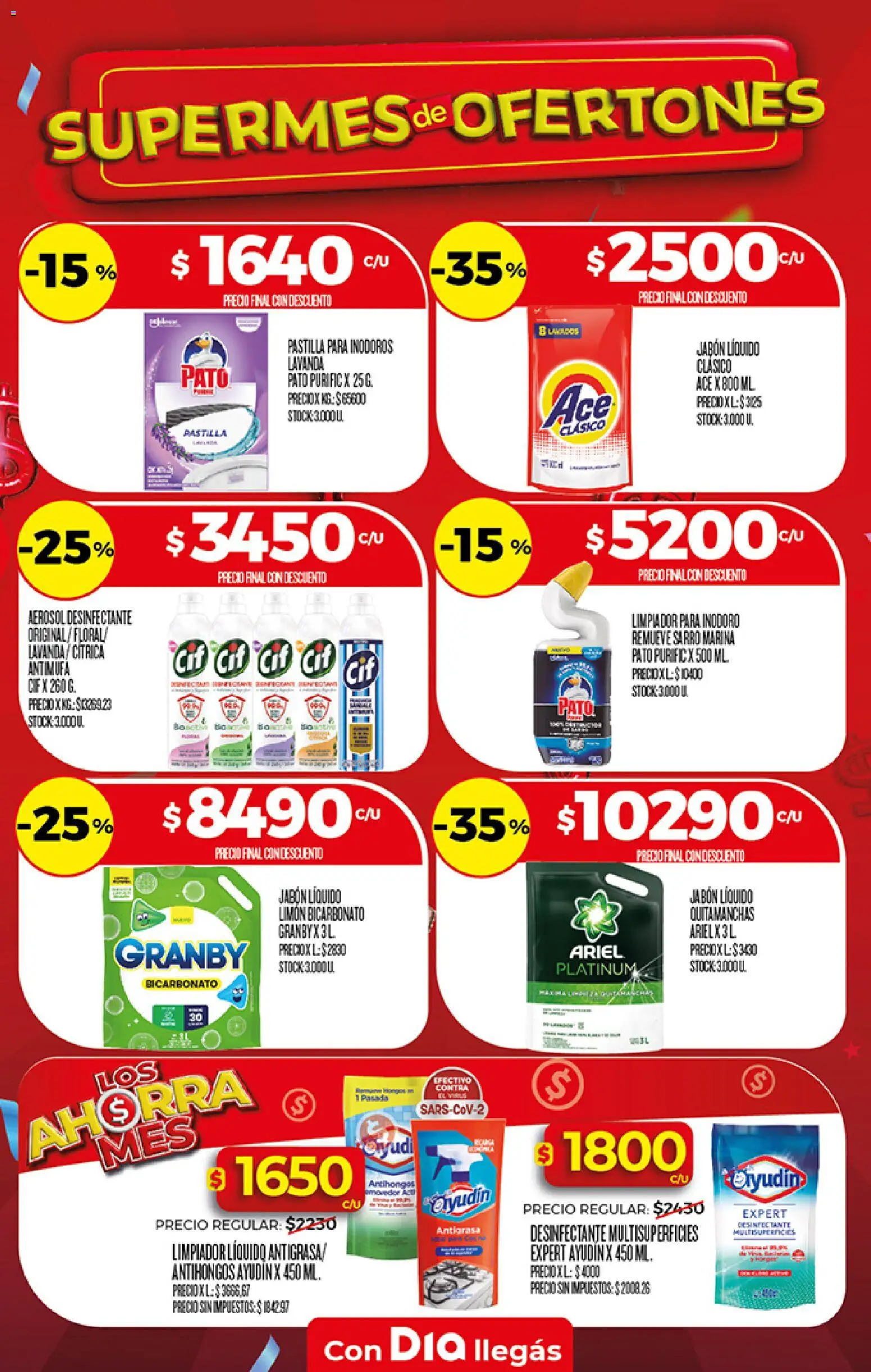 Supermercado DIA Ofertas │ válido desde el 26/08/2026 | Página: 19 | Productos: Jabón líquido, Quitamanchas, Limón, Limpiador