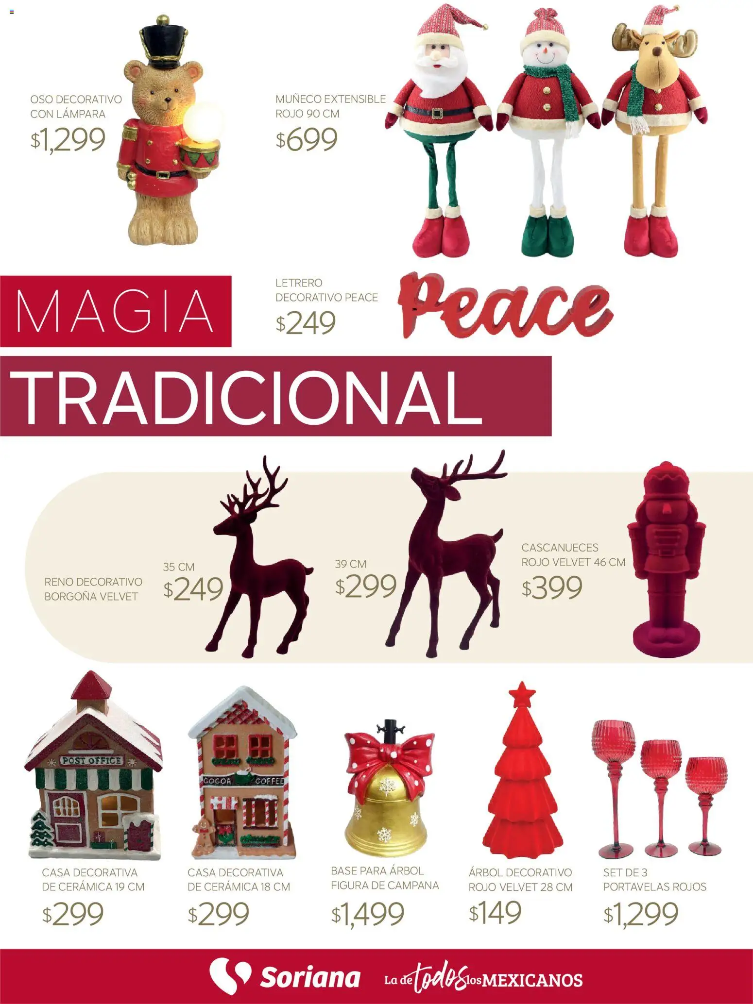 Nuevas ofertas de Soriana válidas en toda la República Mexicana desde el 30/09/2026. ¡Encuentra las mejores ofertas en Soriana Híper - Decoracion Navideña! | Página: 5 | Productos: Lámpara, Campana