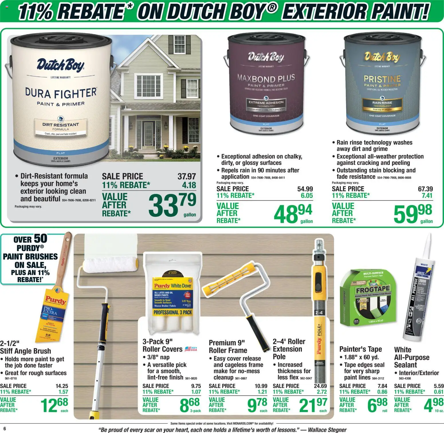 Menards Weekly Ad - valid from 09/17/2026 | Page: 9 | Products: Sealant, Brushes, Acrylic, Peeling