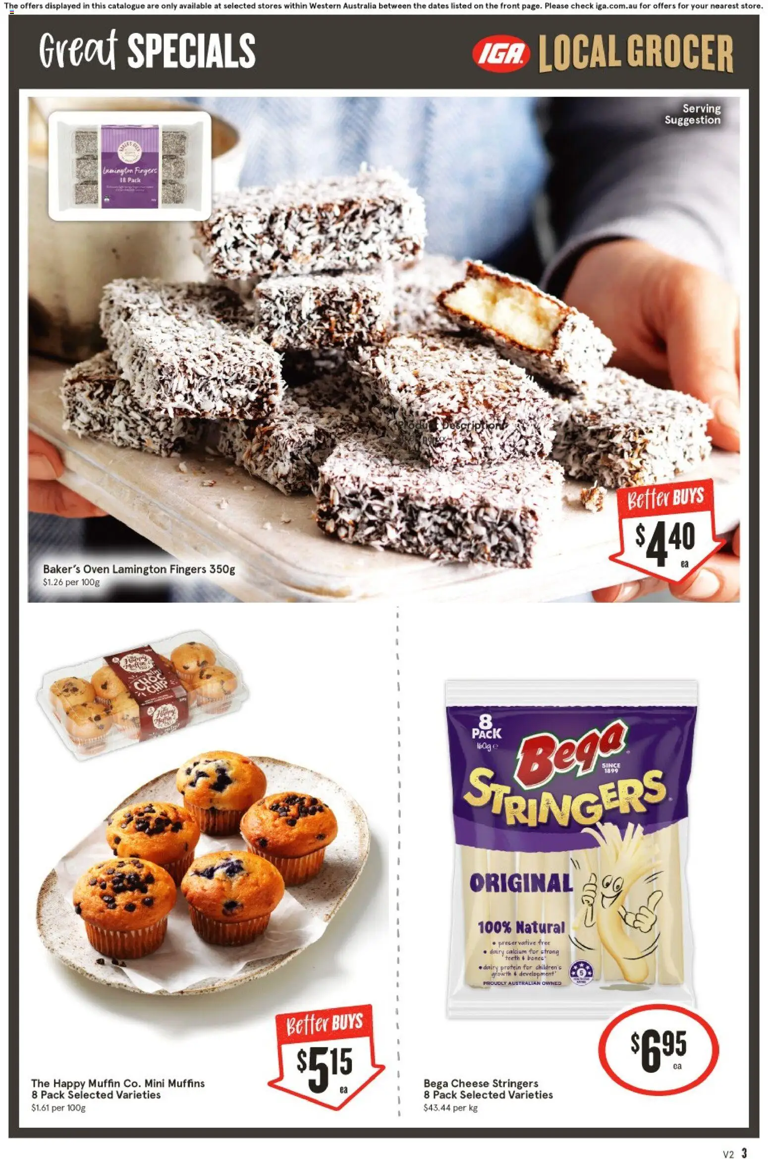 IGA catalogue - valid from 08/07/2026 | Page: 4 | Products: Dairy, Cheese, Muffins, Oven