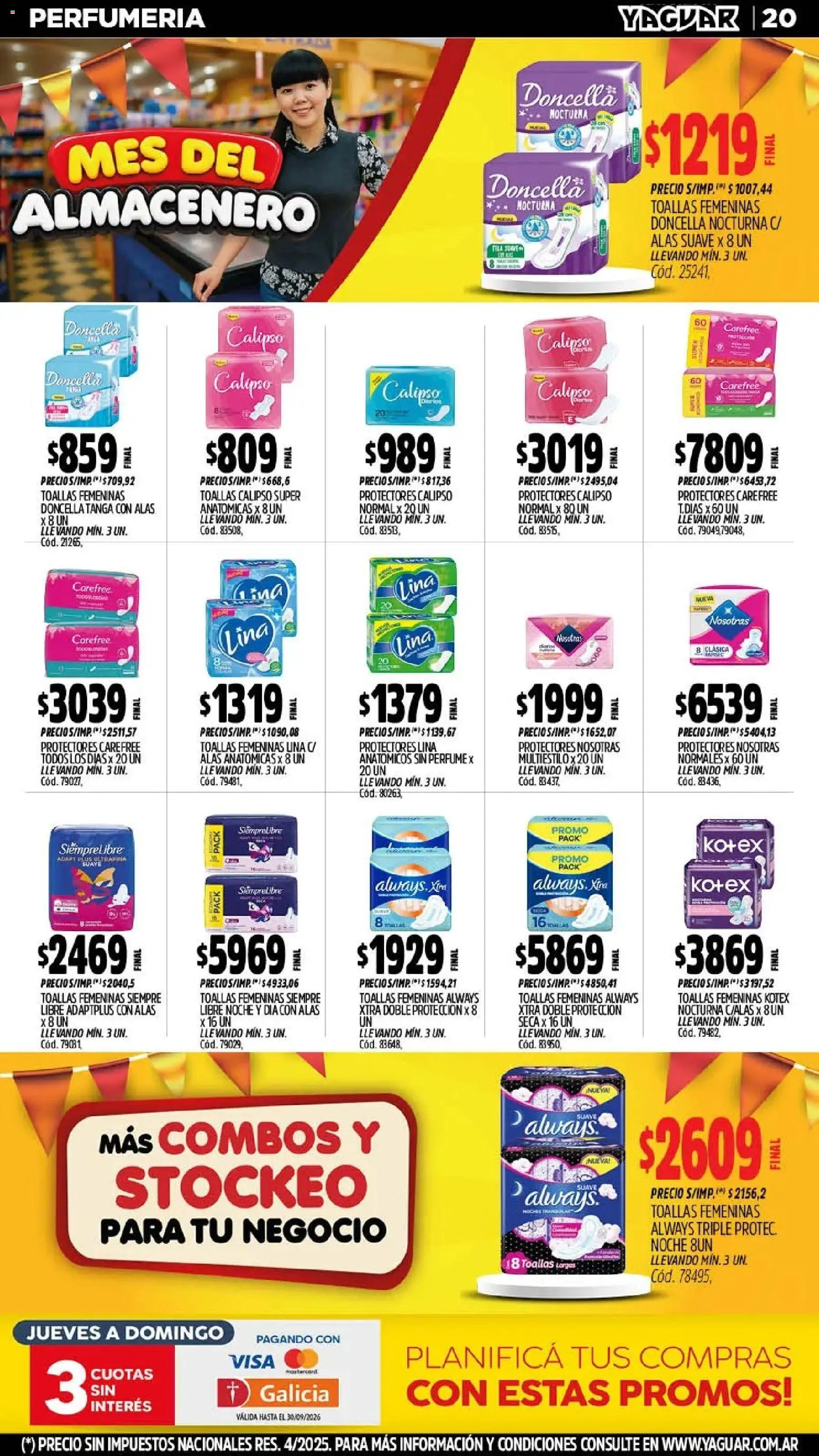 Yaguar - Oferta Semanal Trelew │ válido desde el 28/09/2026 | Página: 20 | Productos: Toallas, Perfume