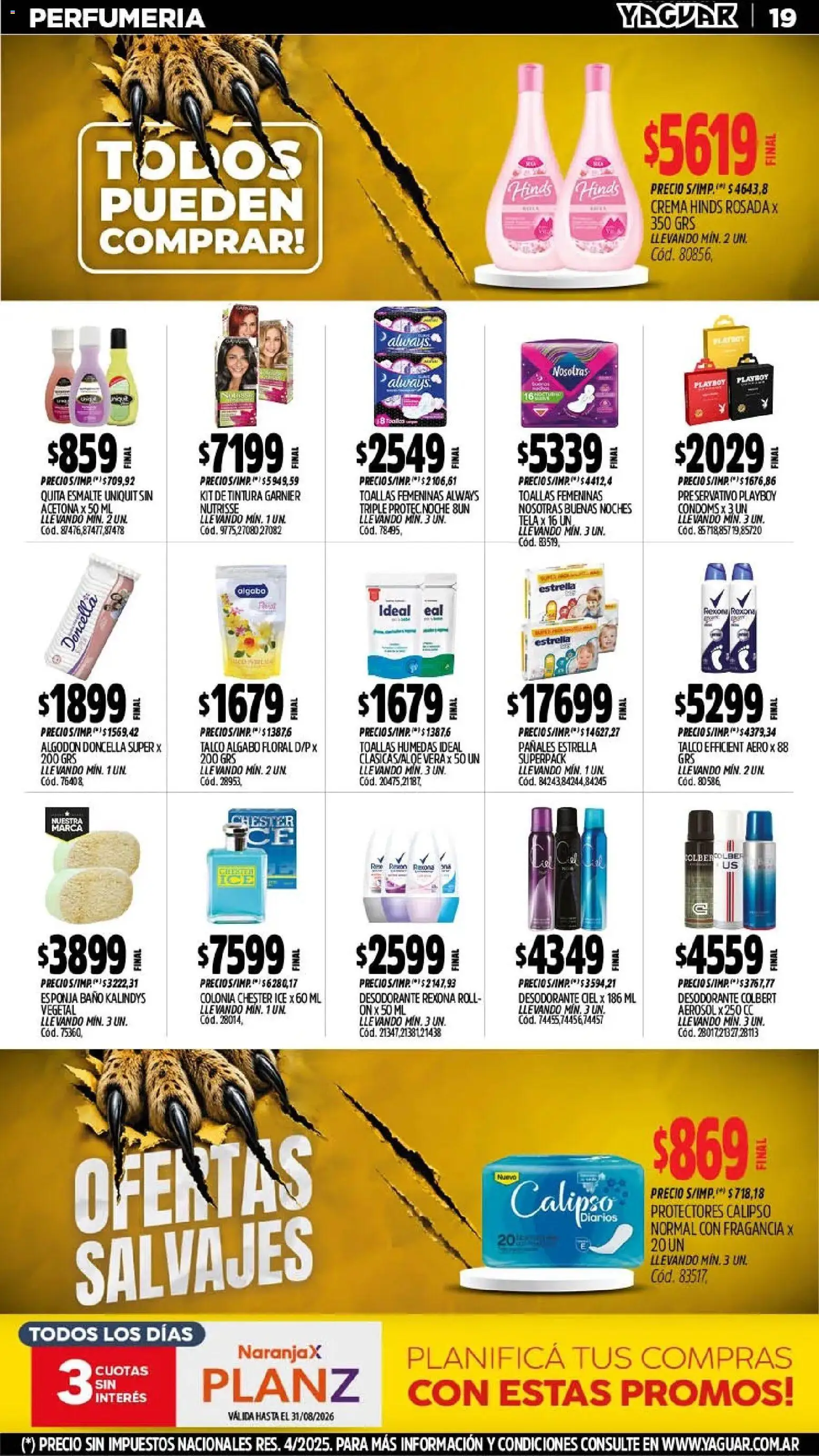 Yaguar - Oferta Semanal Buenos Aires │ válido desde el 10/08/2026 | Página: 21 | Productos: Diarios, Tintura, Esponja, Pañales