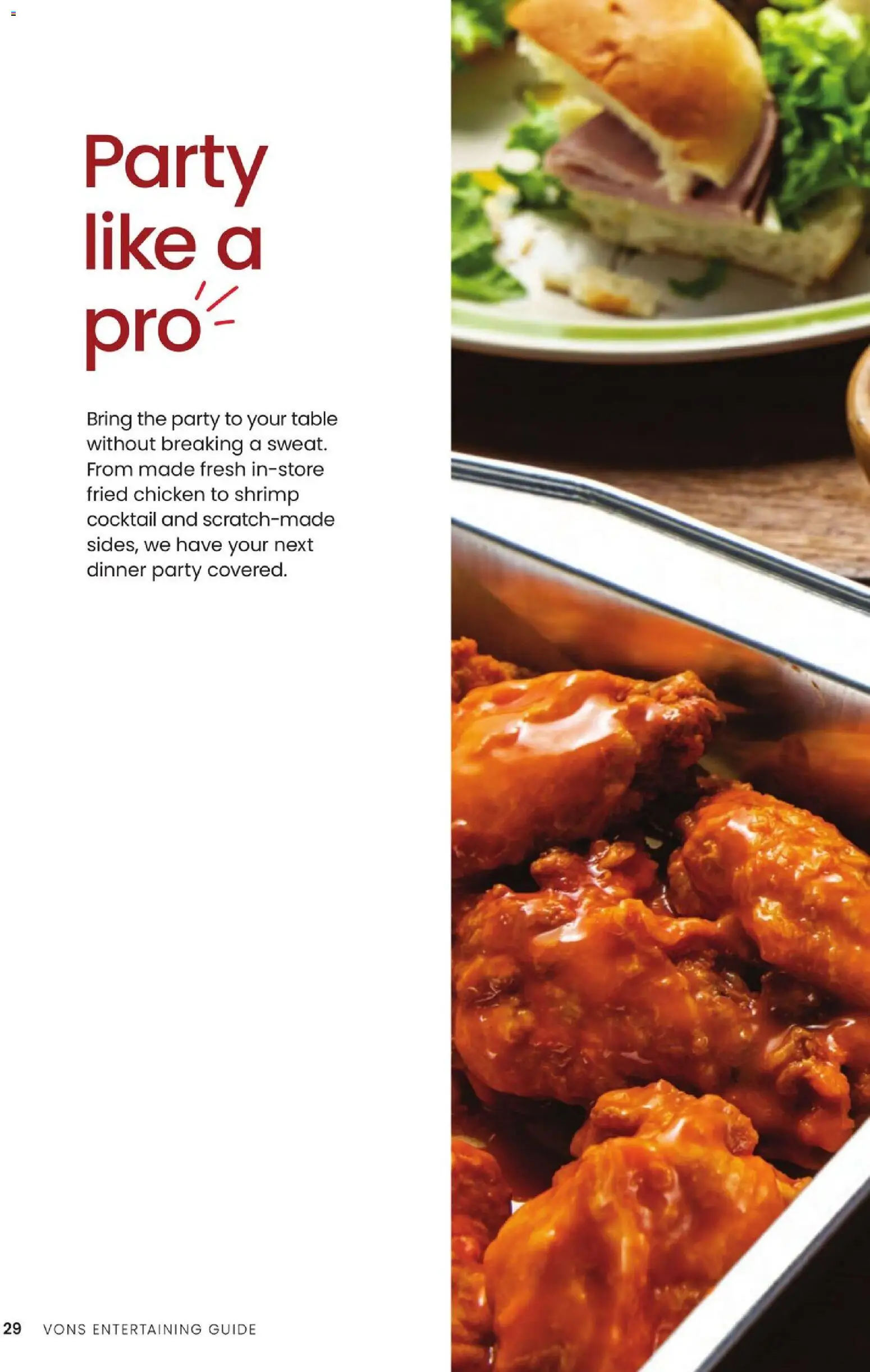 Vons Entertaining Guide - valid from 10/01/2025 | Page: 30 | Products: Table, Shrimp, Chicken