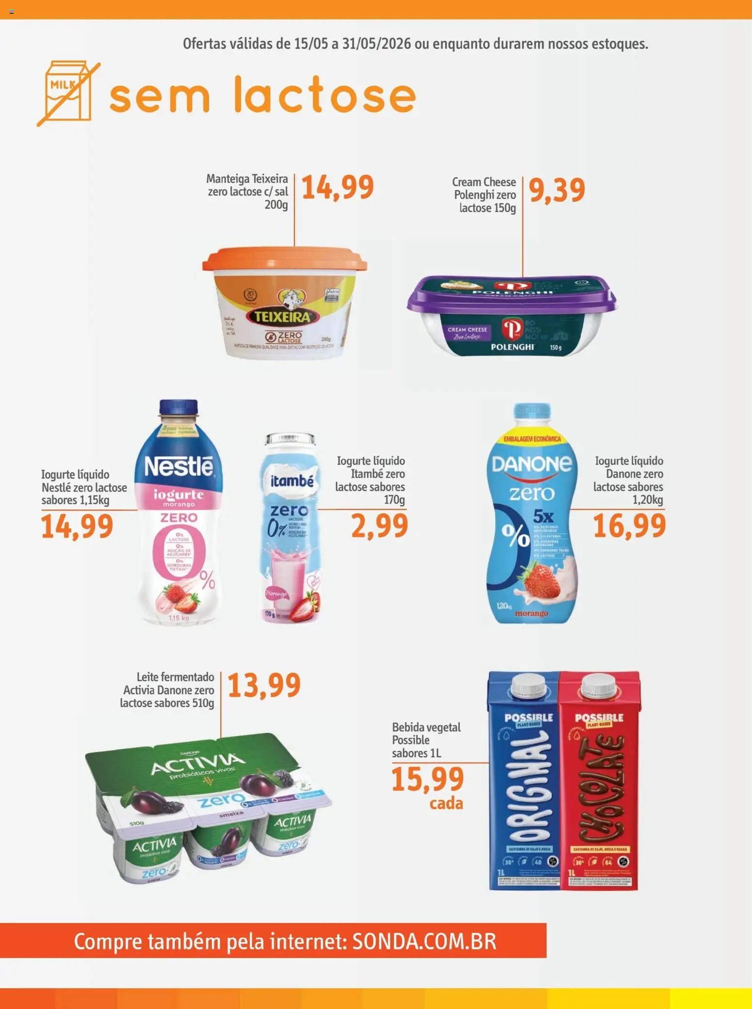 Sonda Folheto - válido de 15.05.2026 | Página: 4 | Produtos: Manteiga, Cream cheese, Bebida, Ameixa