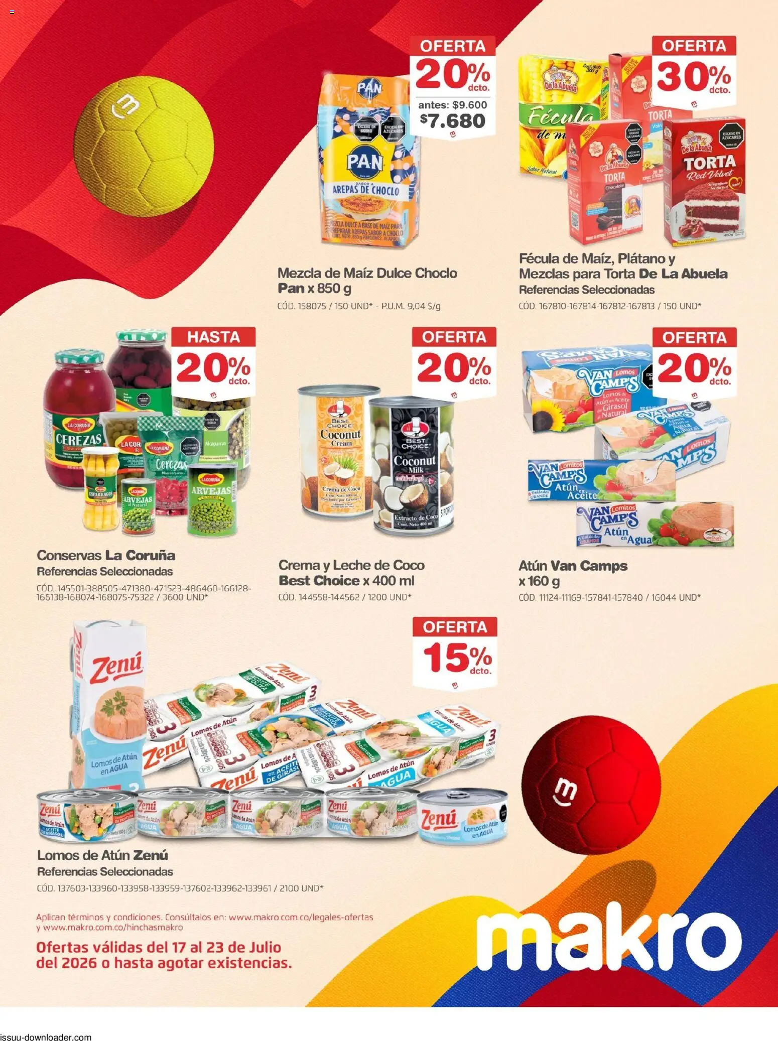 Makro revista - valida desde el 17/07/2026 | Página: 6 | Productos: Agua, Arvejas, Atún, Cerezas