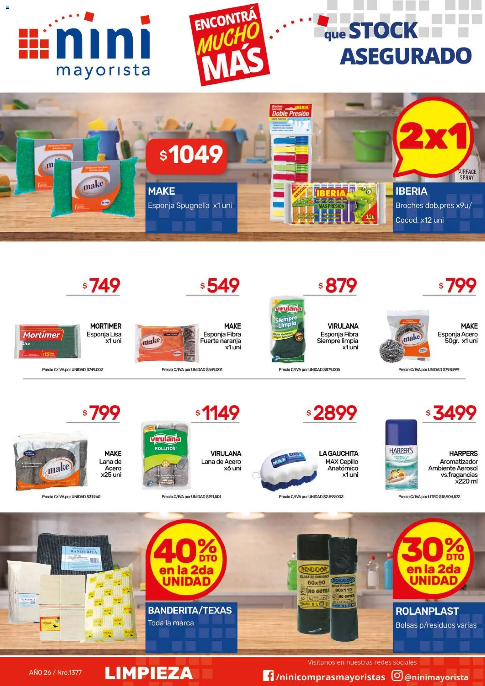NINI Mayorista catálogo │ válido desde el 14/09/2026 | Página: 15 | Productos: Aromatizador, Cepillo, Esponja