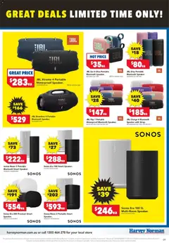 Preview of Harvey Norman Electrical Clearance - valid from 18/06/2026 | Page: 9 | Products: Accessories, Speaker, Portable