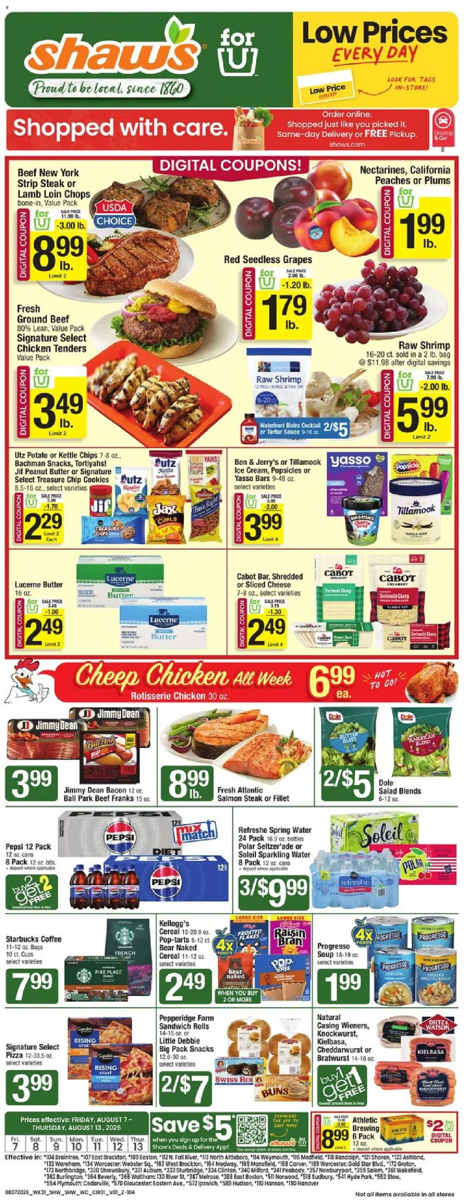 Shaw's Weekly Ad - valid from 08/07/2026 | Page: 1