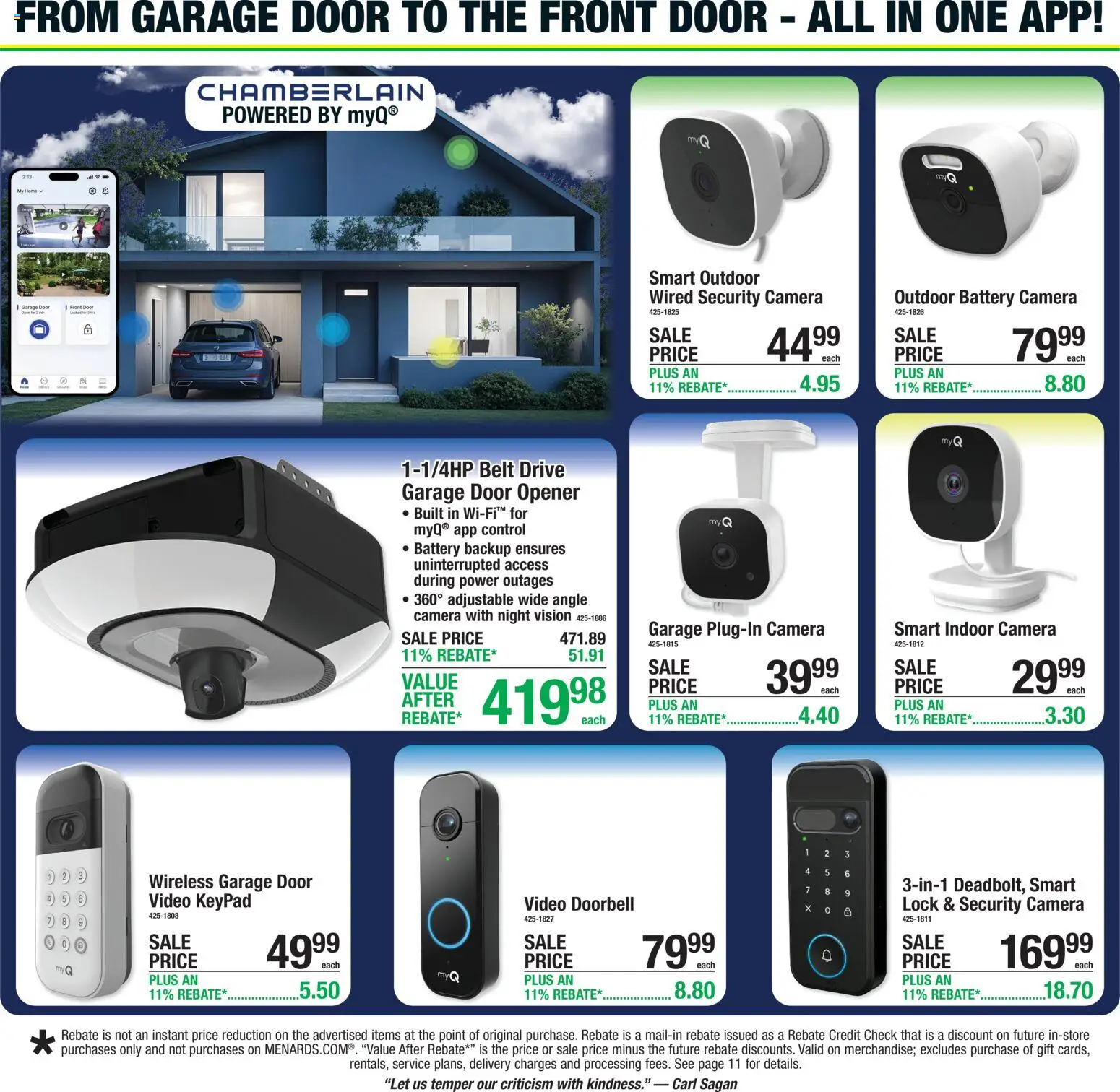 Menards Weekly Ad - valid from 08/20/2026 | Page: 13 | Products: Opener, Battery, Belt, Camera