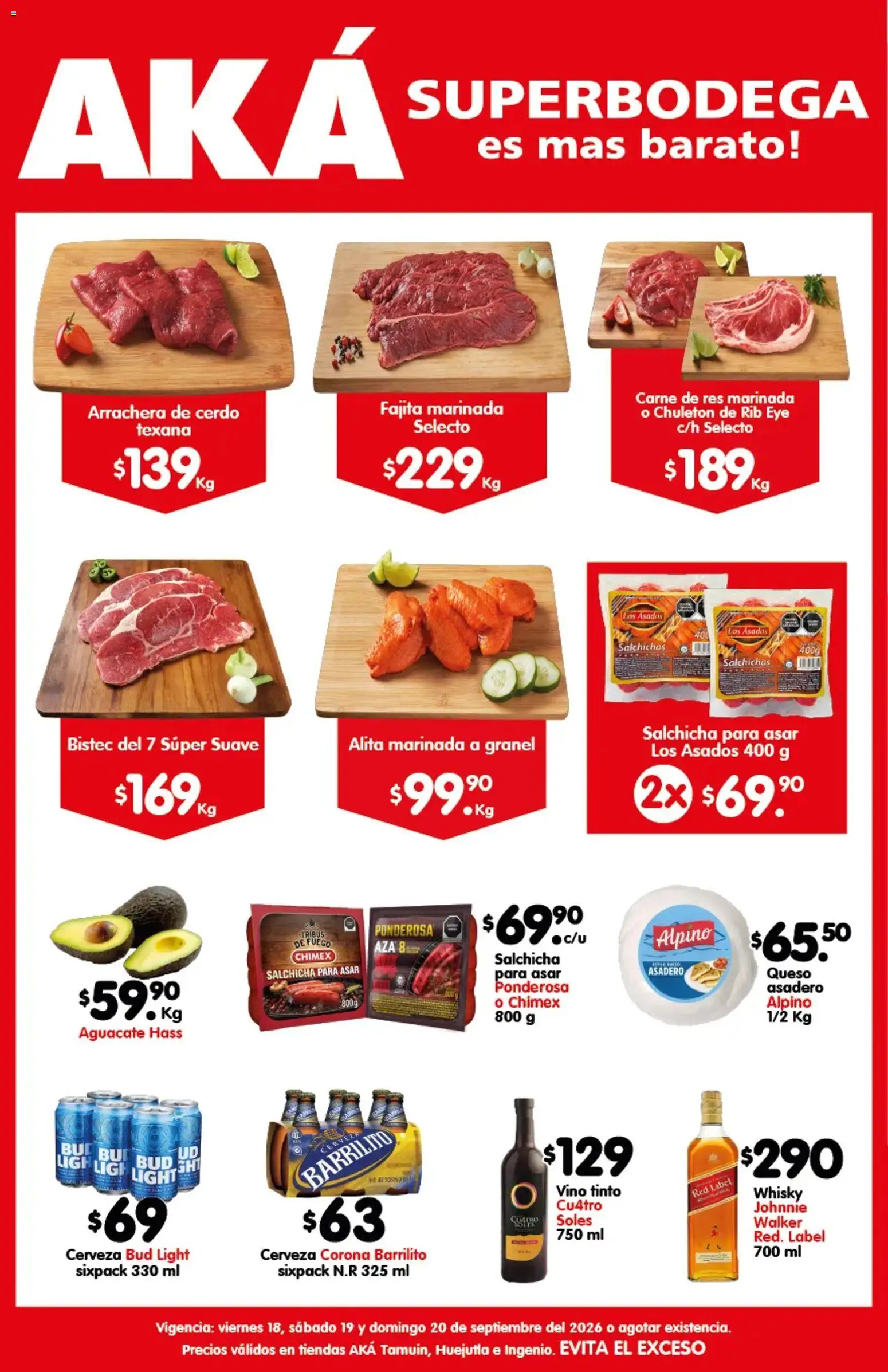 Nuevas ofertas de Arteli válidas en toda la República Mexicana desde el 18/09/2026. ¡Encuentra las mejores ofertas en Arteli folleto Carnita Asada Aká Superbodegas Foraneas! | Página: 1 | Productos: Aguacate, Cerdo, Res, Carne