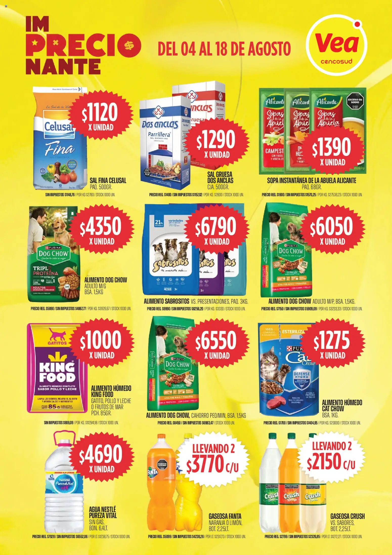 Vea ofertas │ válido desde el 04/08/2026 | Página: 7 | Productos: Pollo, Gaseosa, Sal, Sopa