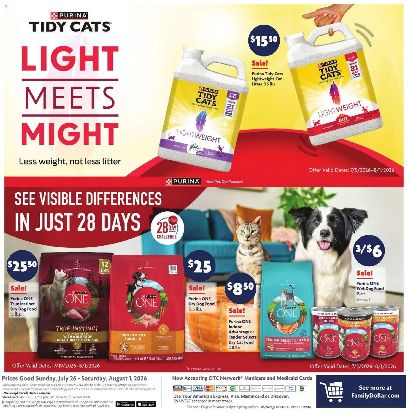 Family Dollar Current Ad - TX - valid from 07/26/2026 | Page: 14 | Products: Dog Food, Cat Food, Rice, Beef
