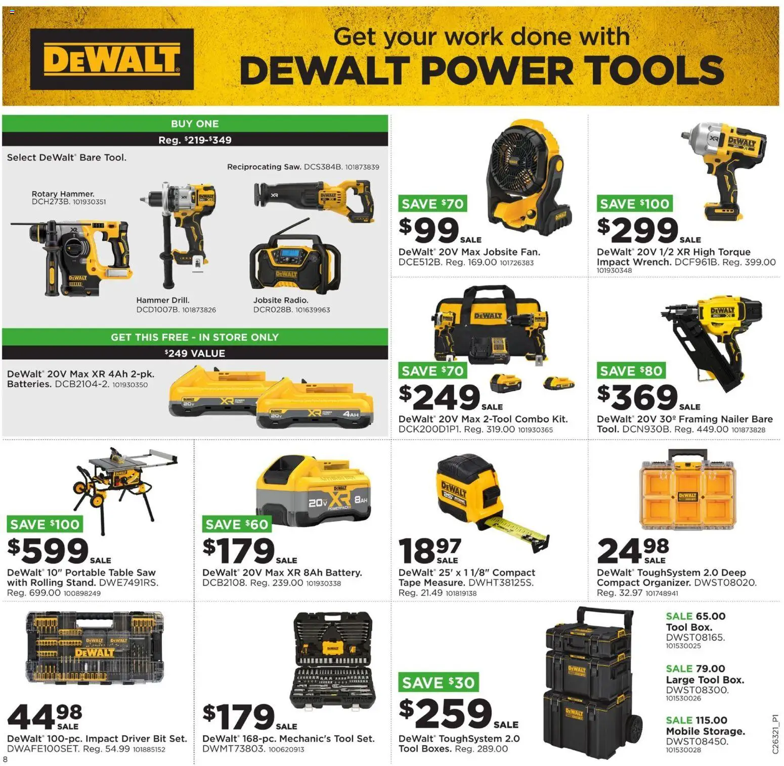 Mills Fleet Farm Weekly Ad - valid from 08/03/2026 | Page: 9 | Products: Saw, Table, Table Saw, Hammer