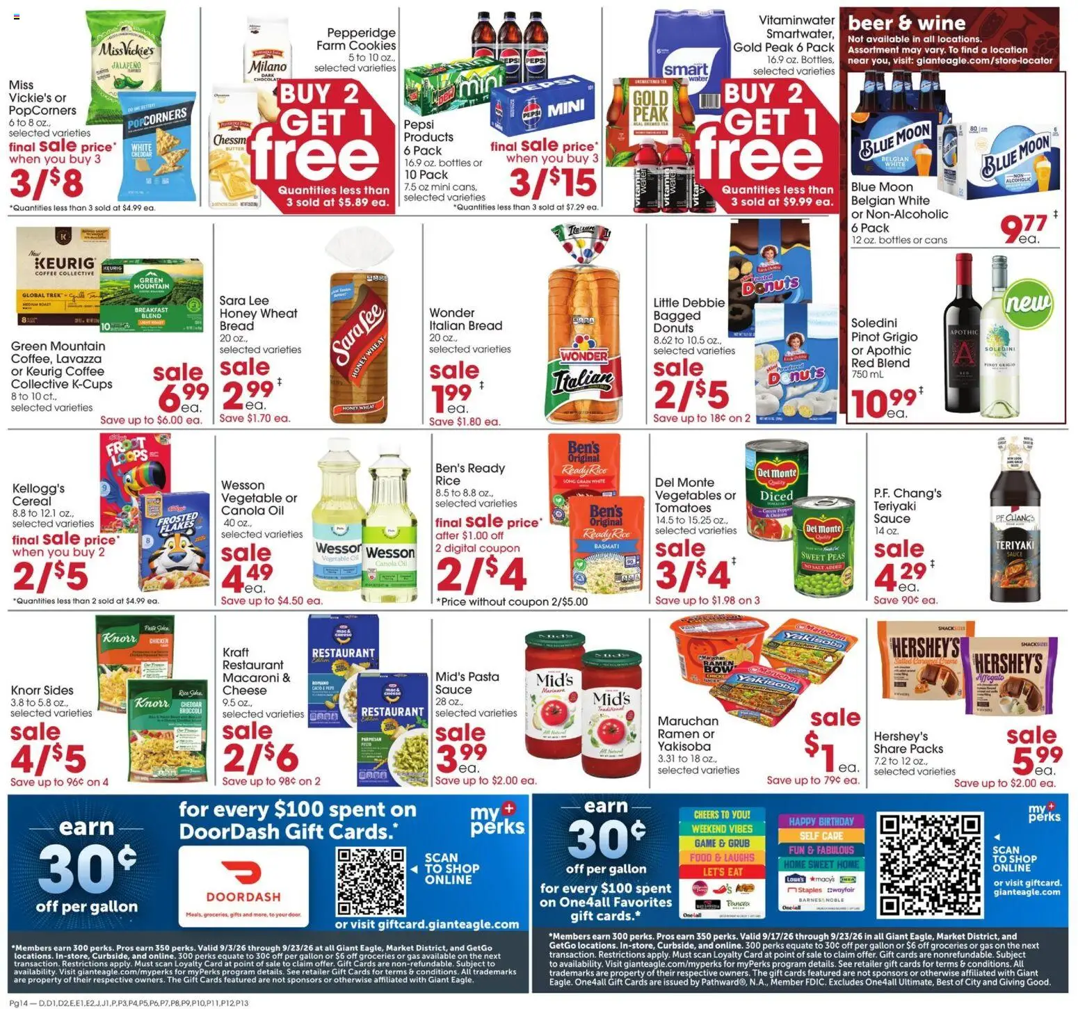 Giant Eagle Weekly Ad - valid from 09/17/2026 | Page: 12 | Products: Chicken, Wine, Water, Game