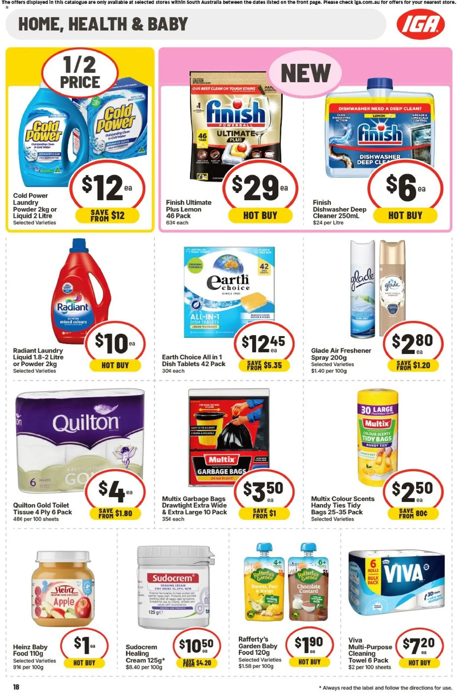 IGA catalogue - valid from 15.04.2026 | Page: 14 | Products: Cream, Baby food, Tablets, Air freshener