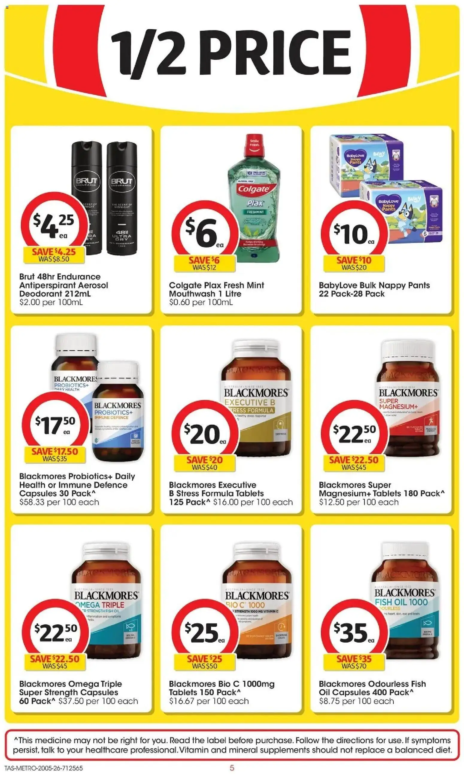 Coles catalogue - valid from 19.05.2026 | Page: 5 | Products: Oil, Fish, Antiperspirant, Mouthwash