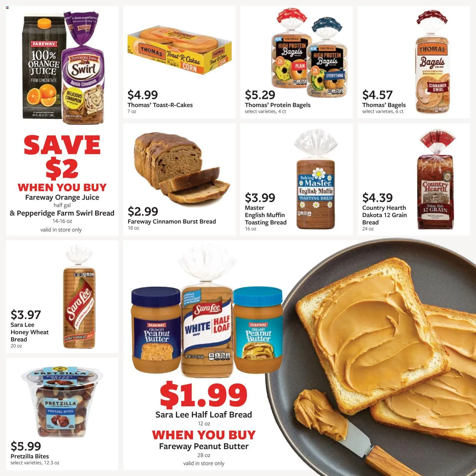 Fareway Monthly Ad - valid from 09/28/2026 | Page: 19 | Products: Corn, Orange juice, Peanut butter, Muffin