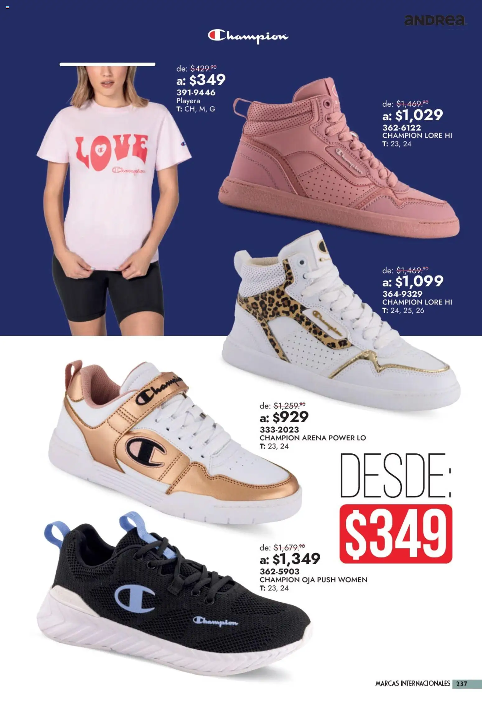 Nuevas ofertas de Andrea válidas en toda la República Mexicana desde el 13/09/2026. ¡Encuentra las mejores ofertas en Andrea catálogo Outlet! | Página: 237 | Productos: Playera
