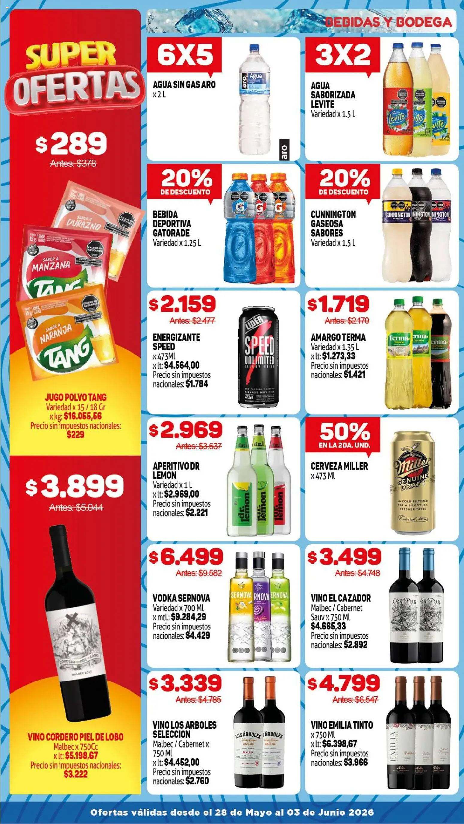 Makro ofertas │ válido desde el 28.05.2026 | Página: 12 | Productos: Durazno, Gaseosa, Manzana, Agua saborizada