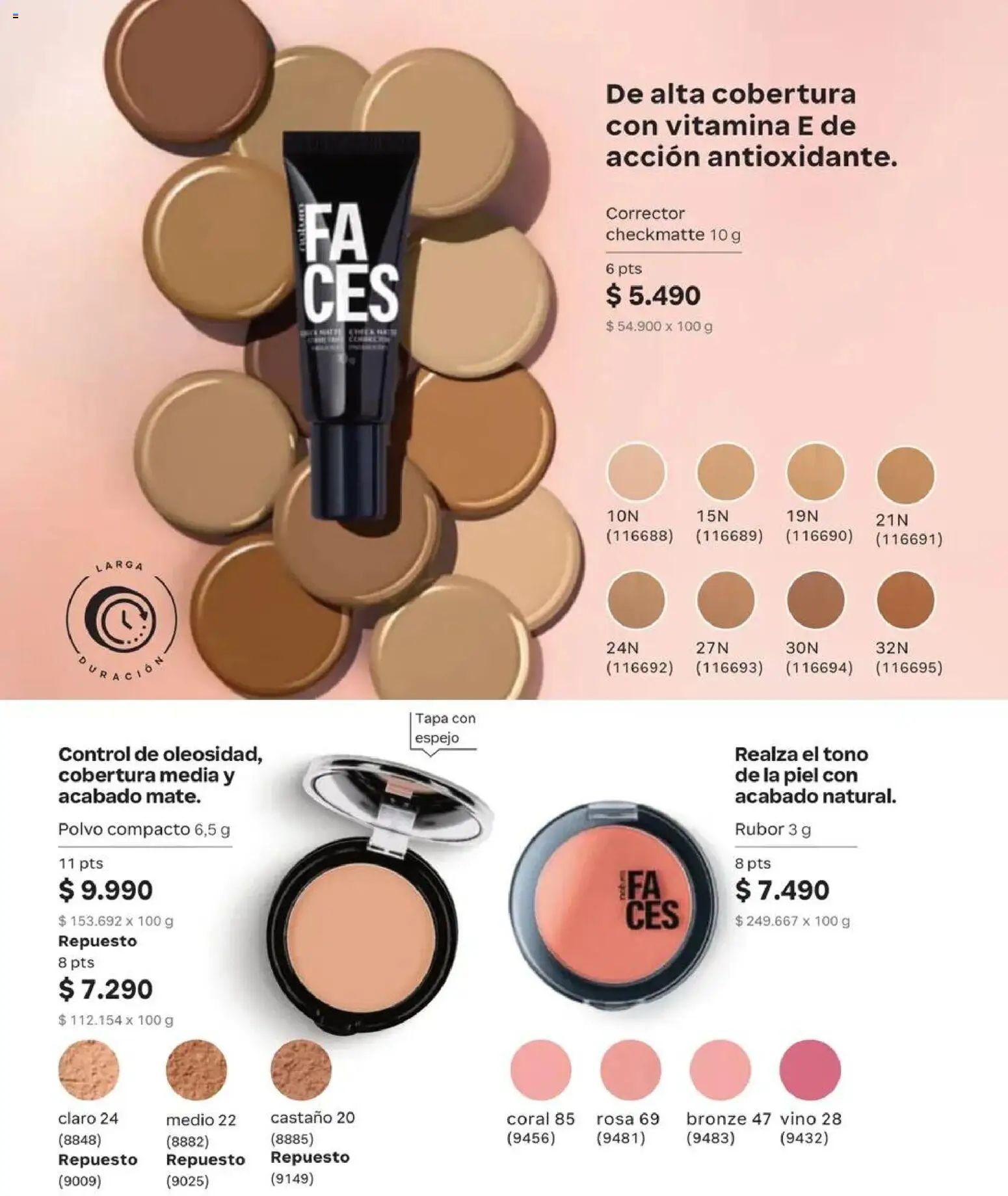 Natura catálogo │ válido desde el 31.08.2026 | Página: 96 | Productos: Polvo compacto, Espejo, Polvo, Corrector