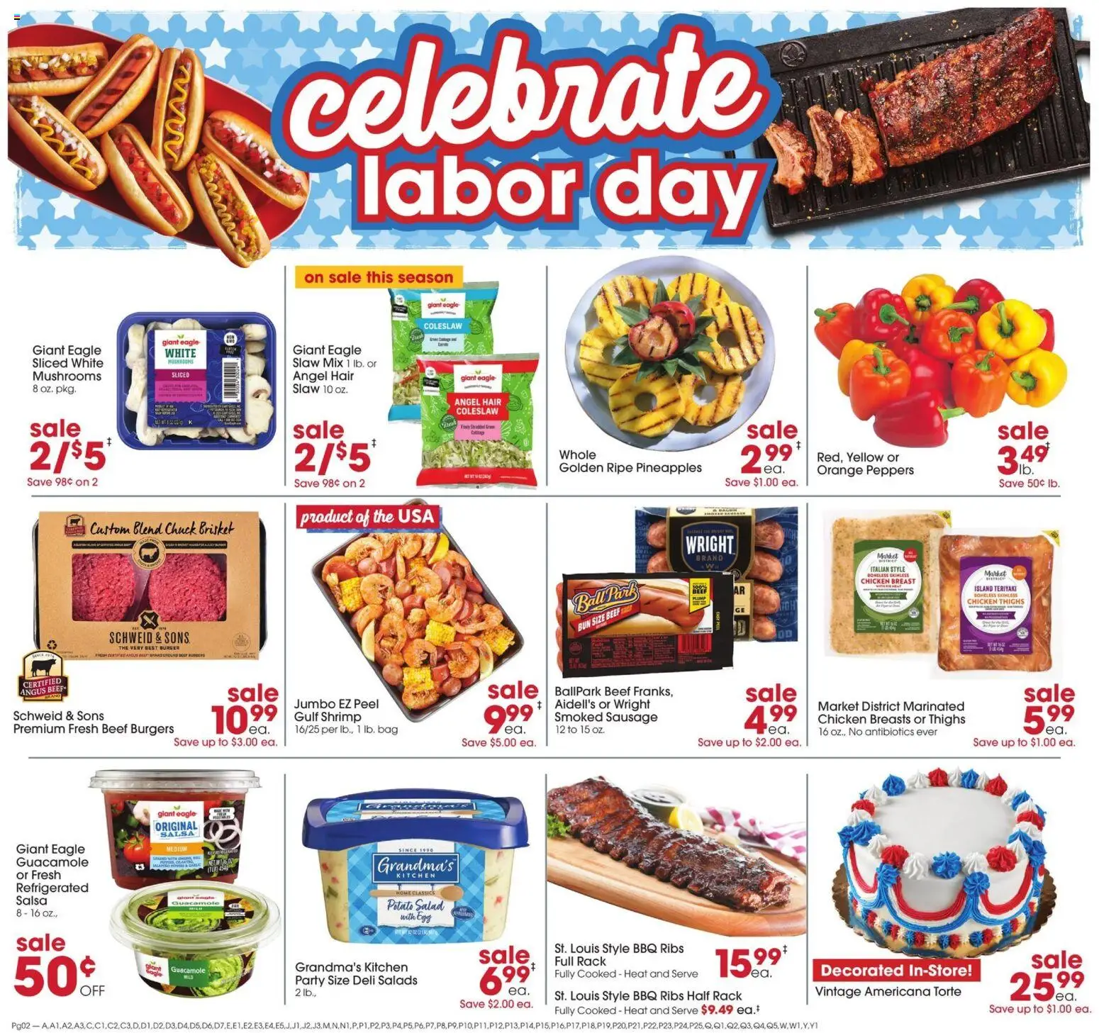 Giant Eagle Weekly Ad - valid from 09/03/2026 | Page: 2 | Products: Shrimp, Potato salad, Salad, Sausage