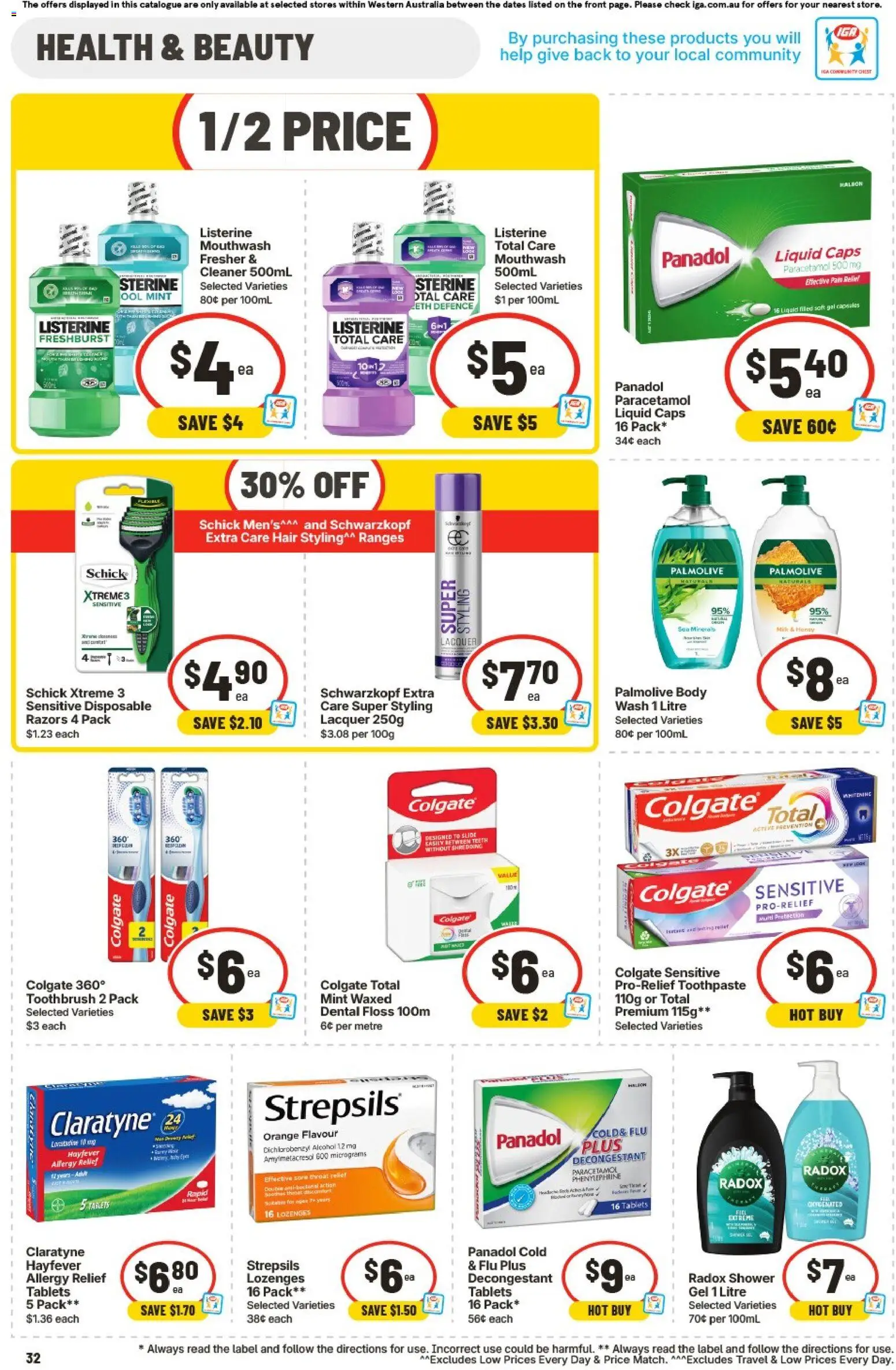 IGA catalogue - valid from 19/08/2026 | Page: 32 | Products: Alcohol, Honey, Capsules, Razors