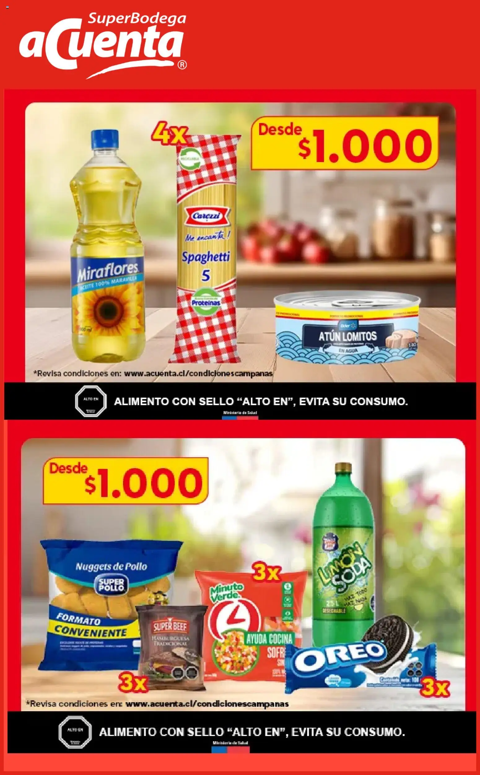 Super Bodega aCuenta Ofertas  │ válido desde el 22.04.2026 | Página: 1 | Productos: Atún, Agua, Limón, Cocina